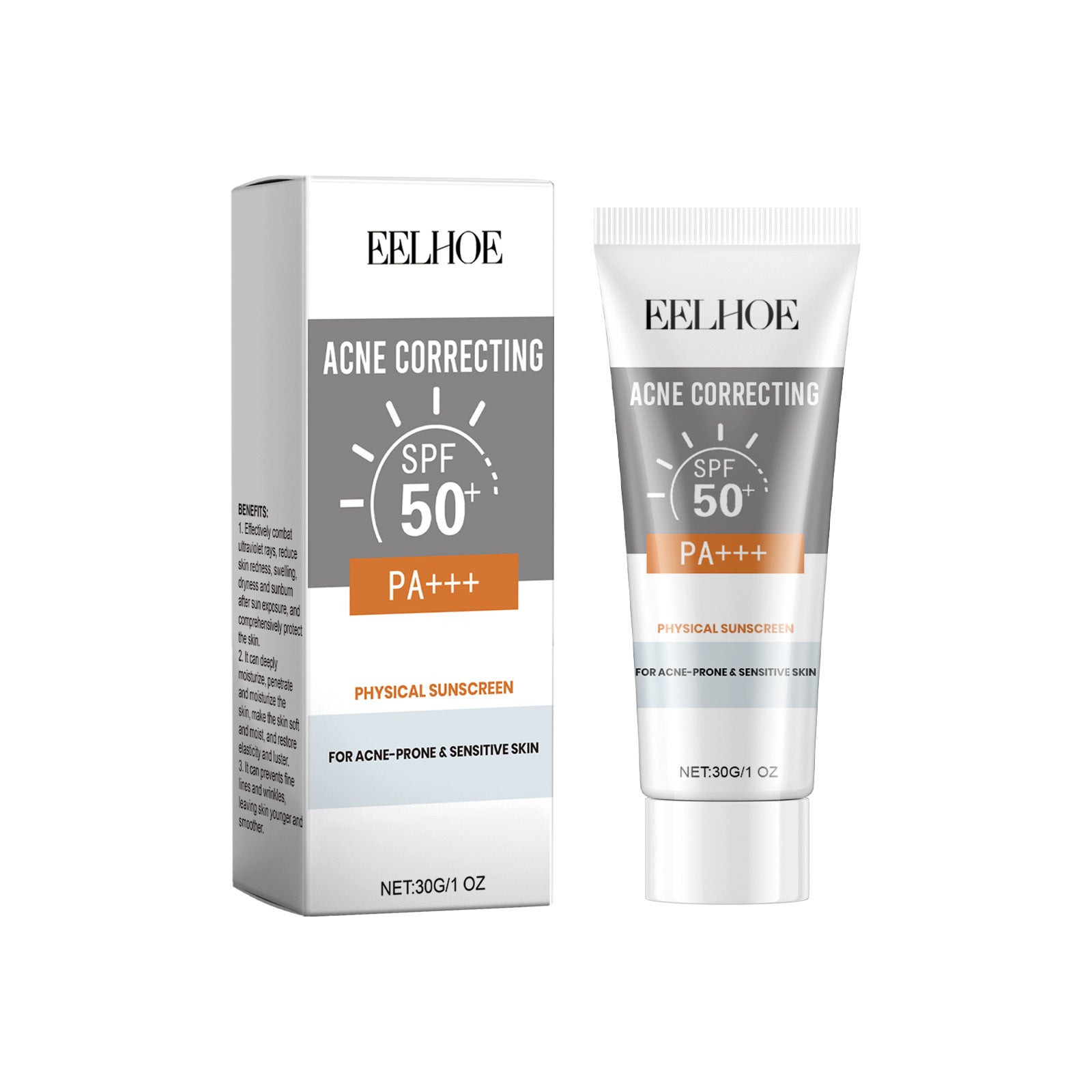EELHOE Physical Sunscreen, Hydrating Sunblock Facial Skin Care Moisturizing And Nourishing Sunscreen 30g 41.8g 1.18*1.18*4.41inch 5 039c47c3-5b00-49e9-9d0a-209a2fe7537a null