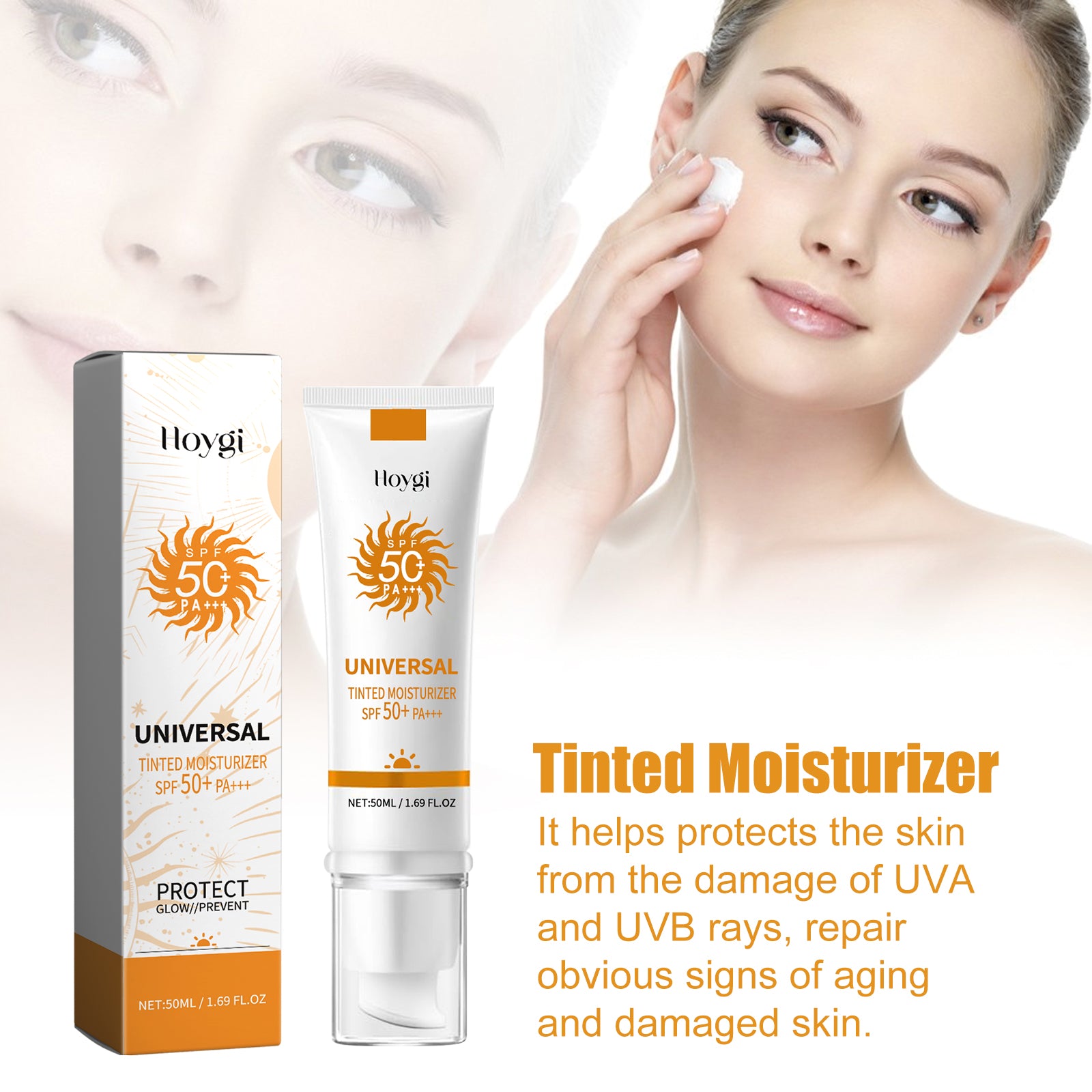 Hoygi Tinted Moisturizer, Outdoor UV Protection Brightening Skin Hydrating Protective Cream 5 0c0edac0-dff1-489d-a85d-7d5455802178 null