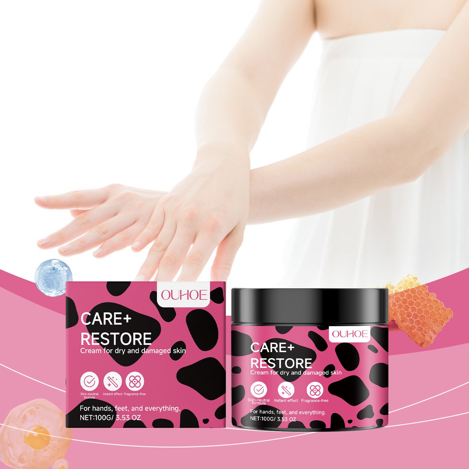 OUHOE Moisturizing Care Cream, Moisturizes, Hydrates, Improves Skin Dullness And Deeply Nourishes Skin Body Cream 5 0e2dd21f-581c-4fc3-bffe-aa4b7bbd15a9 null