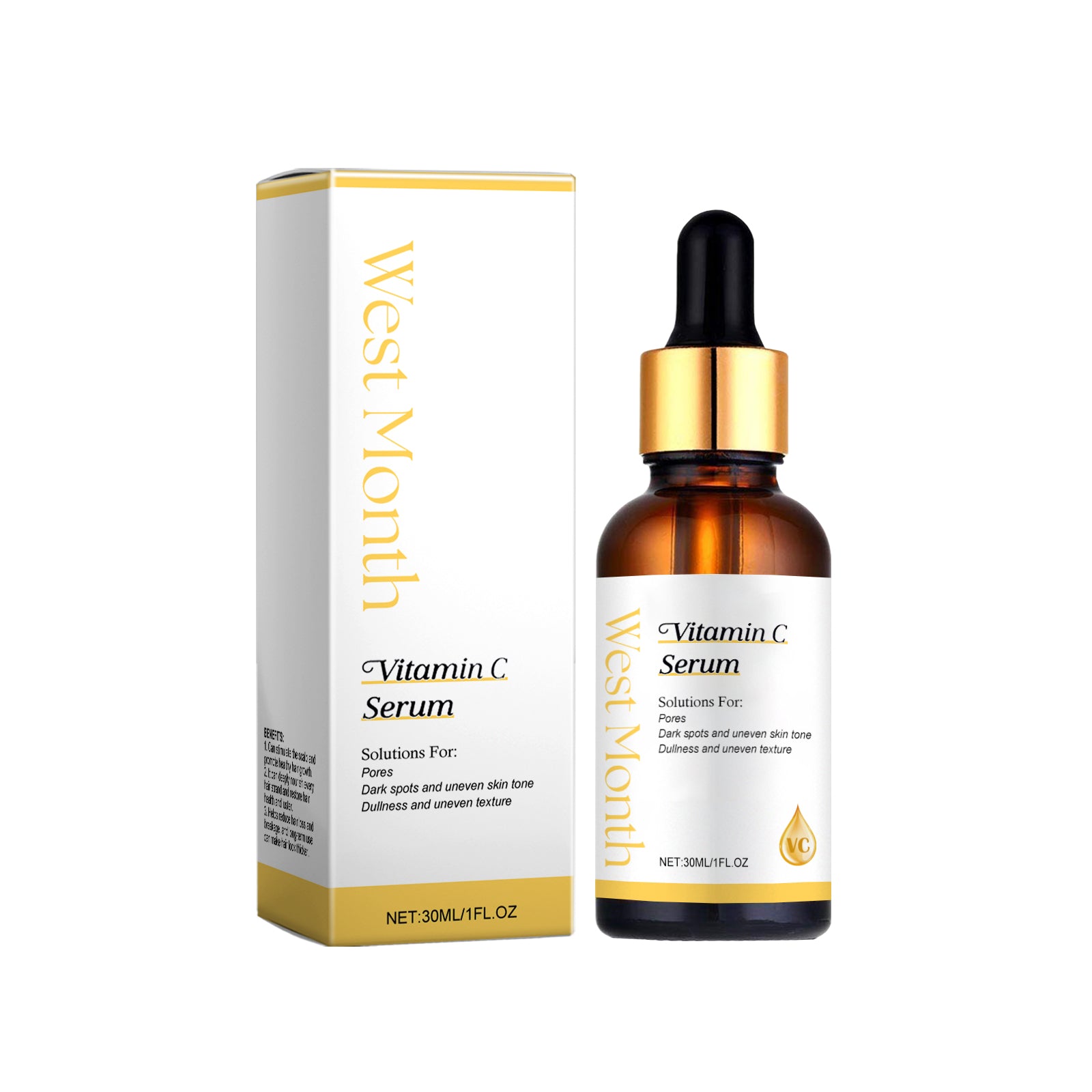 West&Month Vitamin C Essence, Moisturizing And Tender Skin Essence 30ml 46g 4.13*1.18*118inch 5 13b78f69-89b4-487d-adb7-76391bdf1fdc null