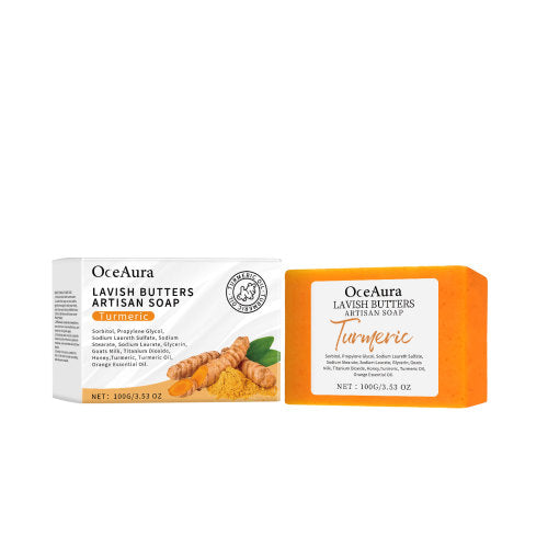 OceAura Turmeric Skin Care Soap, Clean And Moisturize The Body Skin Translucent And Smooth Bath Fragrance Skin Care Soap 5 1b6bac67-e749-428b-b1db-9f2631f3919a null