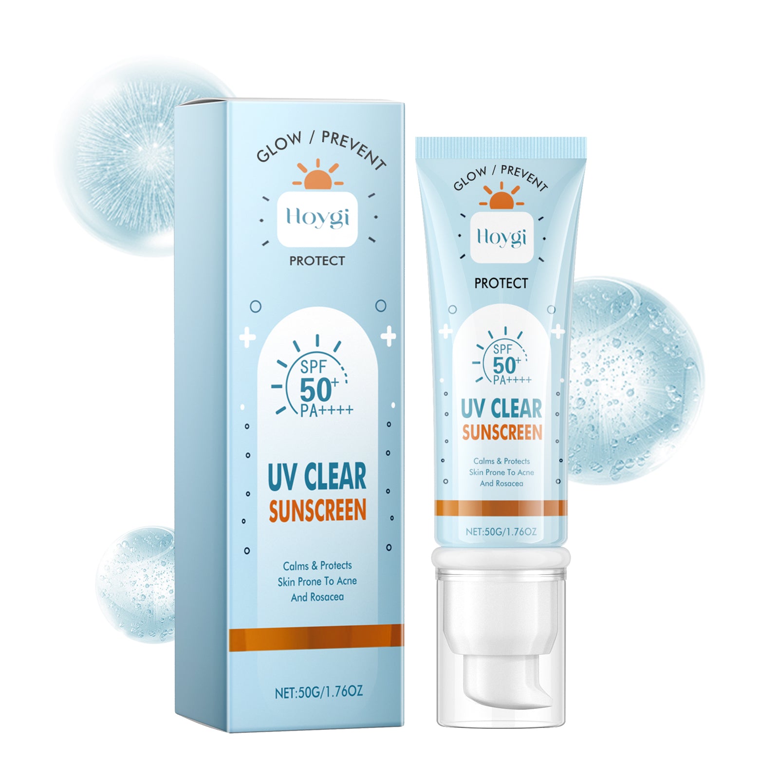 Hoygi UV Clear Sun Sunscreen, Summer Outdoor Anti-Exposure UV Moisturizes Skin Evenly Bright And Not Greasy 5 1d735947-1608-4192-97b5-93f22db28e07 null