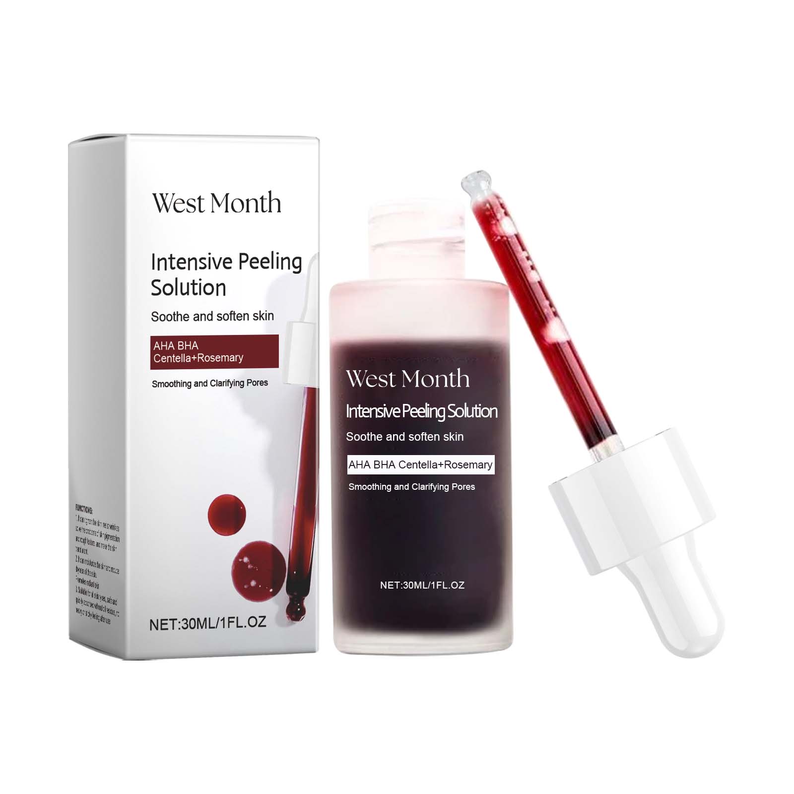 West&Month Exfoliating And Brightening Serum, Moisturizing, Cleansing, Hydrating And Brightening Facial 30ml 46g 3.34*1.37*1.37inch 5 263a290c-7e00-47a4-b4de-4a322417699b null