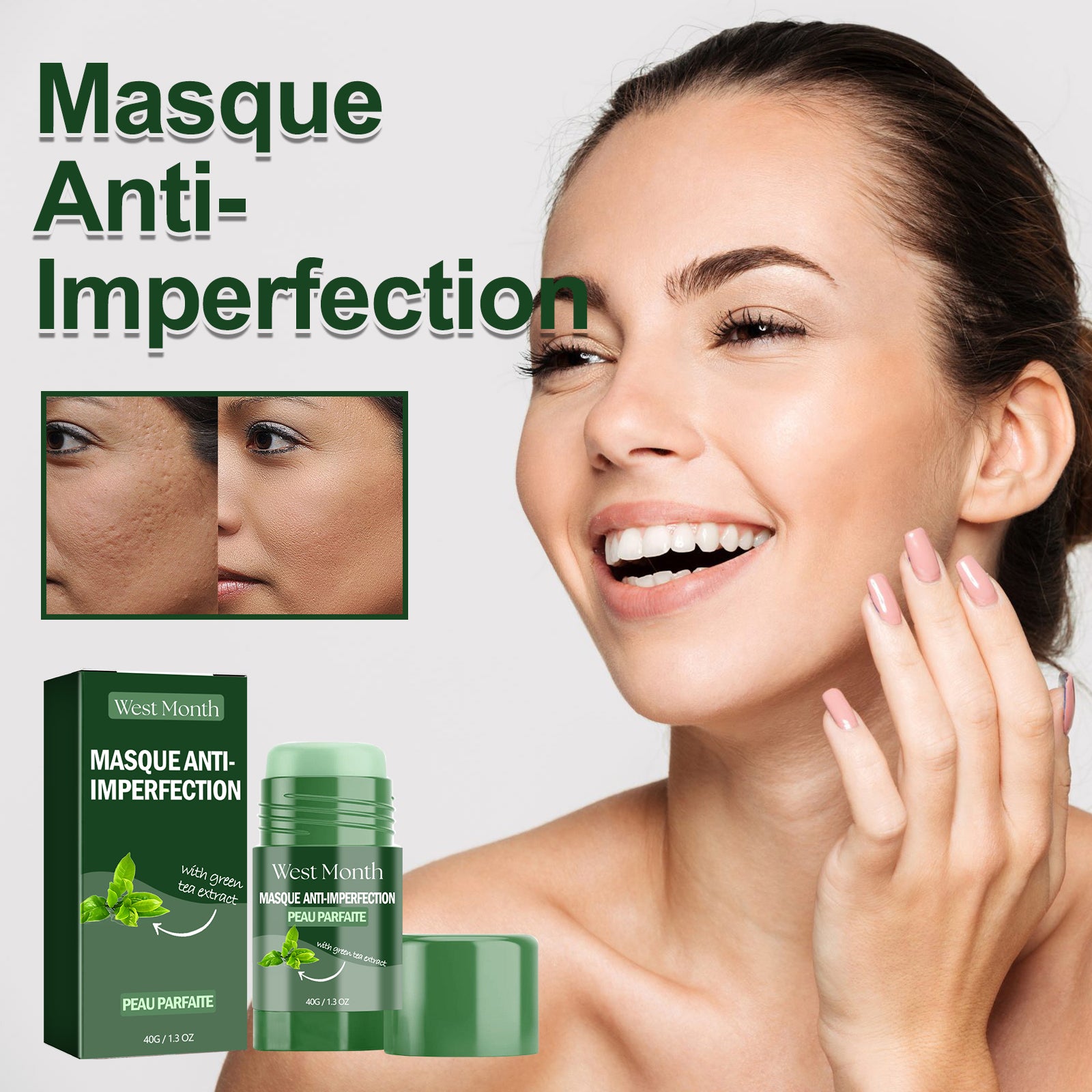 West Month Masque Anti-Imperfection, Clean And Repair Acne Seal Oil Control Solid Mask 5 266cc003-a573-430a-97be-8fa51bb4664e null