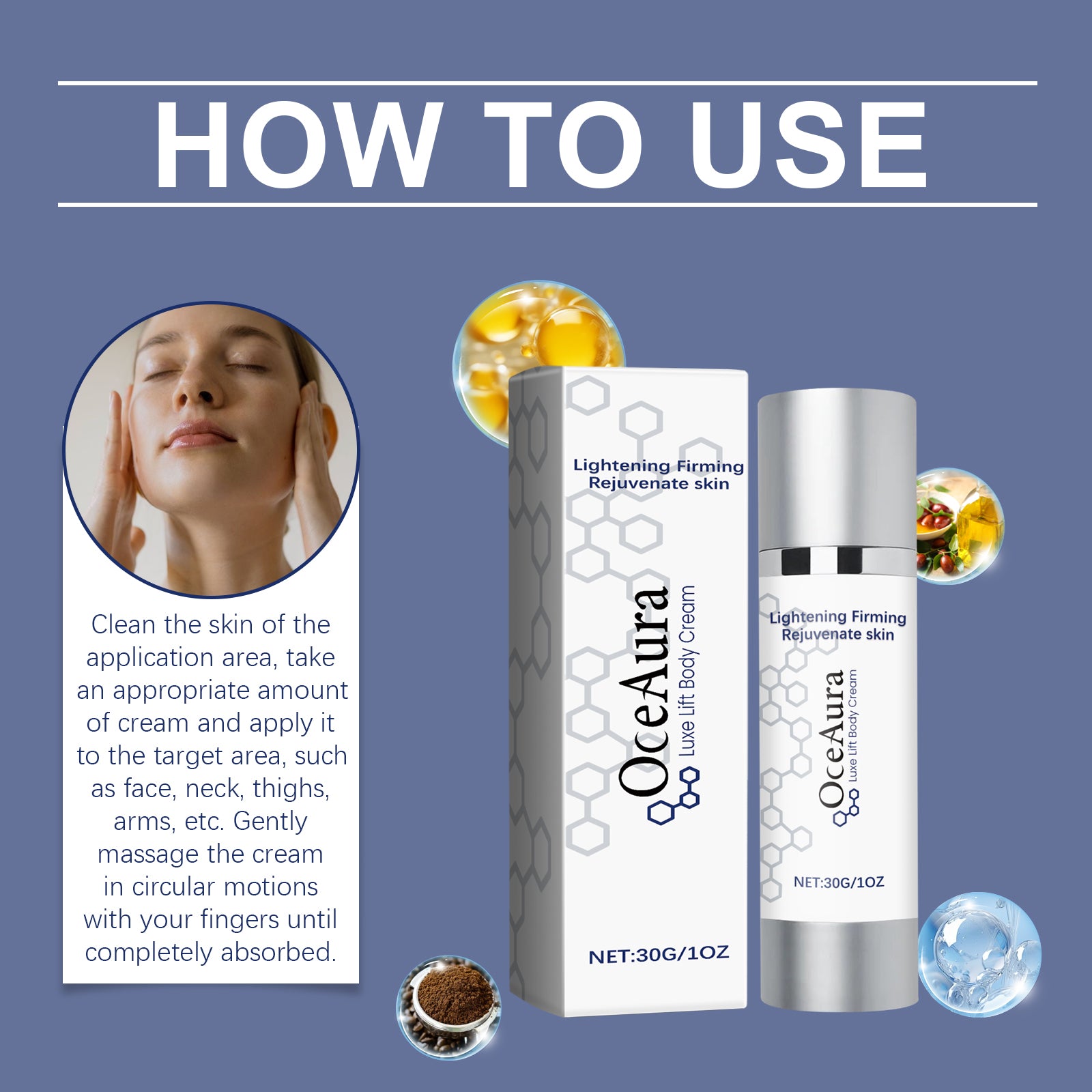 OceAura Body Cream Hydrates And Hydrates Hydrating Firming Repair Face Cream Body Cream 5 2855f129-2df9-4103-9233-8c33d8692b3a null