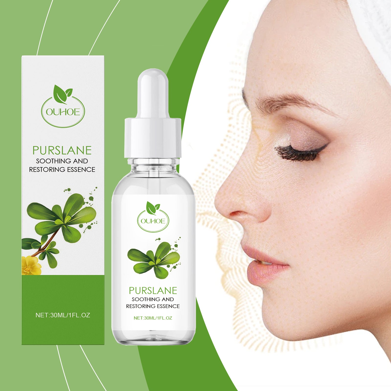 OUHOE Purslane Soothing Repair Serum, Redness Soothing Facial Hydrating Moisturizing Serum 5 29bf3b93-749a-4abb-90cf-872cd830359c null