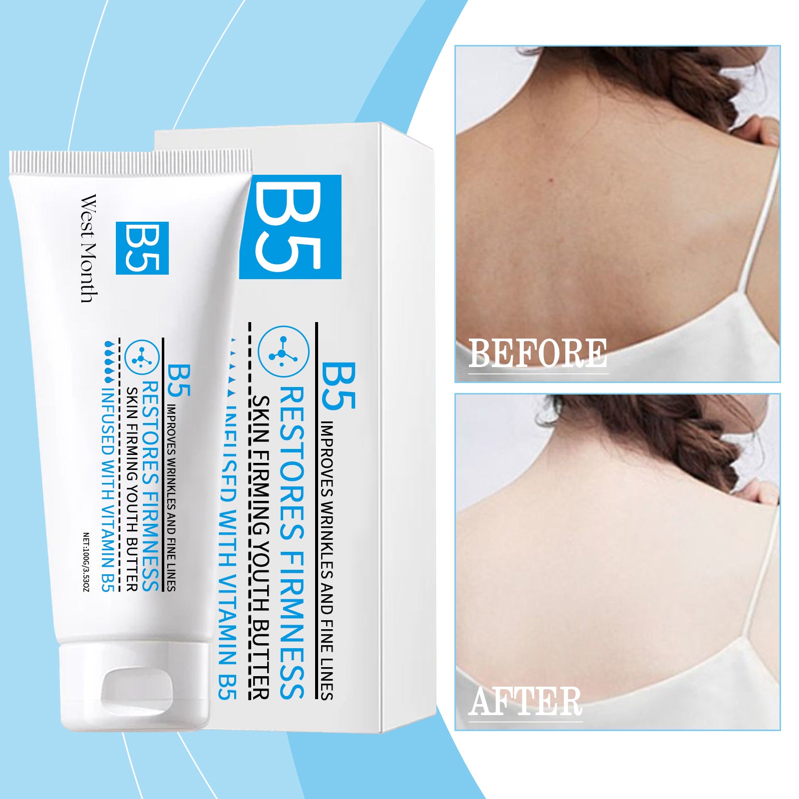 West&Month Body Skin Firming Cream, Cream Gentle Repair Hydrating Light Line Body Firming Cream 5 36922322-9e9e-41dd-ab8e-41bcf8efb153 null