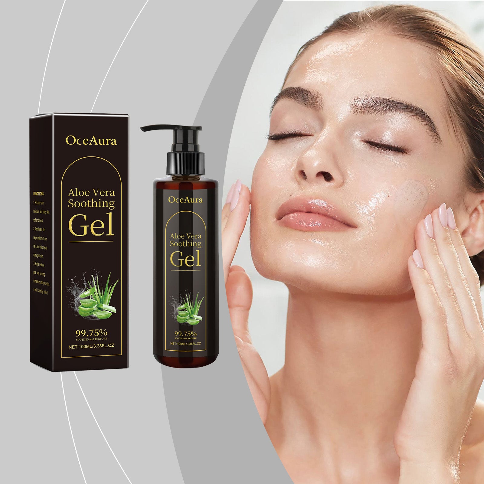 OceAura Aloe Vera Leaf Soothing Gel, Moisturizing Gentle And Comfortable Skin Moisturizing And Hydrating Skin Care Gel 5 3b9f6e17-8934-4b58-83ce-0f3e403dd433 null