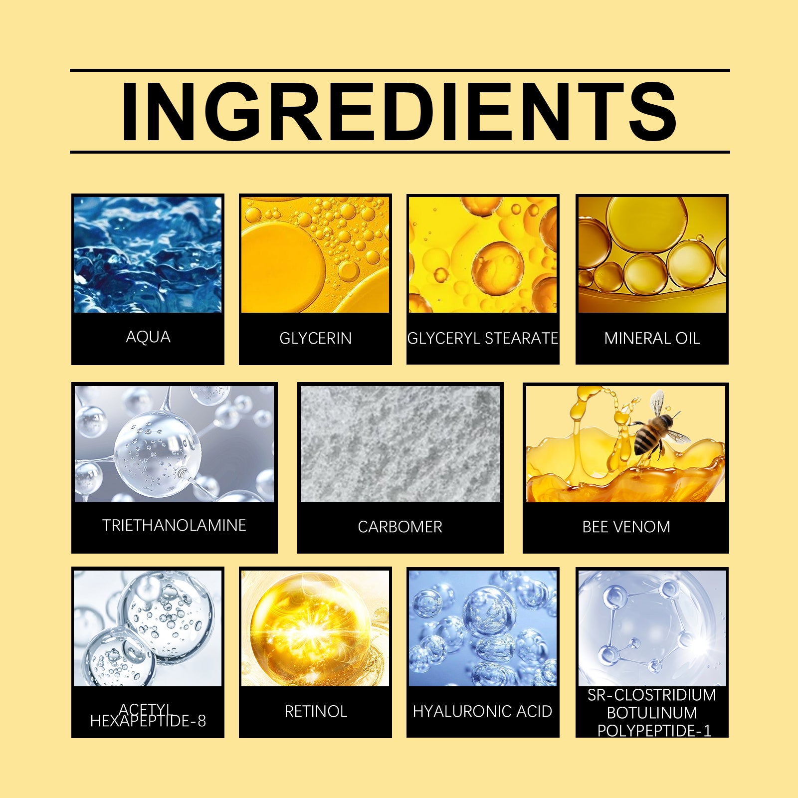 Wiyun Bee Venom Skin Care Cream, Gentle Nourishing Care Facial Skin Moisturizing Hydrating Tender Skin Care Cream 5 3f96ebd7-306c-45a5-84d0-cec56d323f8e null
