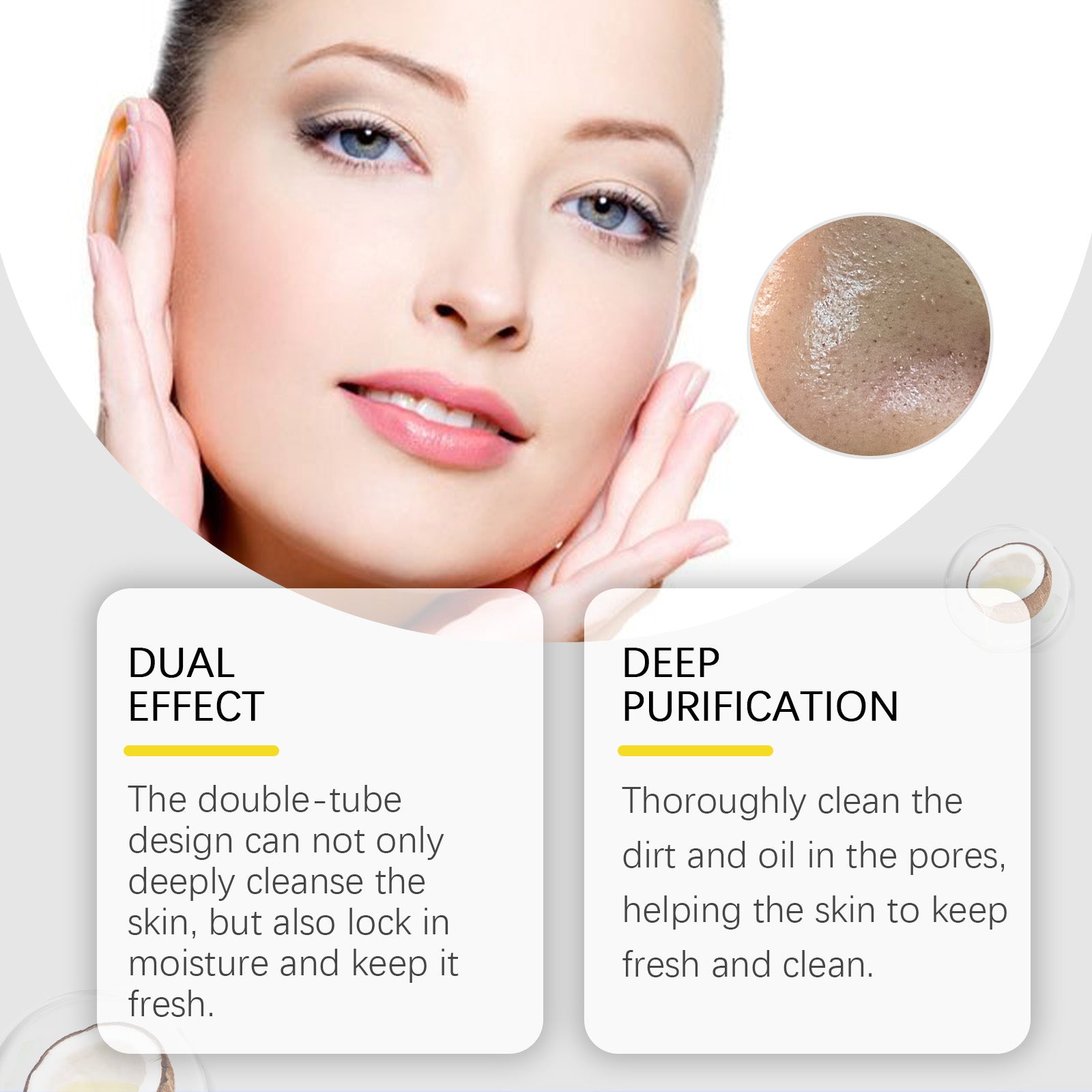 OUHOE Dual Cleansing Moisturizing Cleanser, Gentle Cleansing Facial Skin Refreshing Moisturizing Cleanser 5 443adbf0-0361-4d17-b7f5-7e609f24715e null