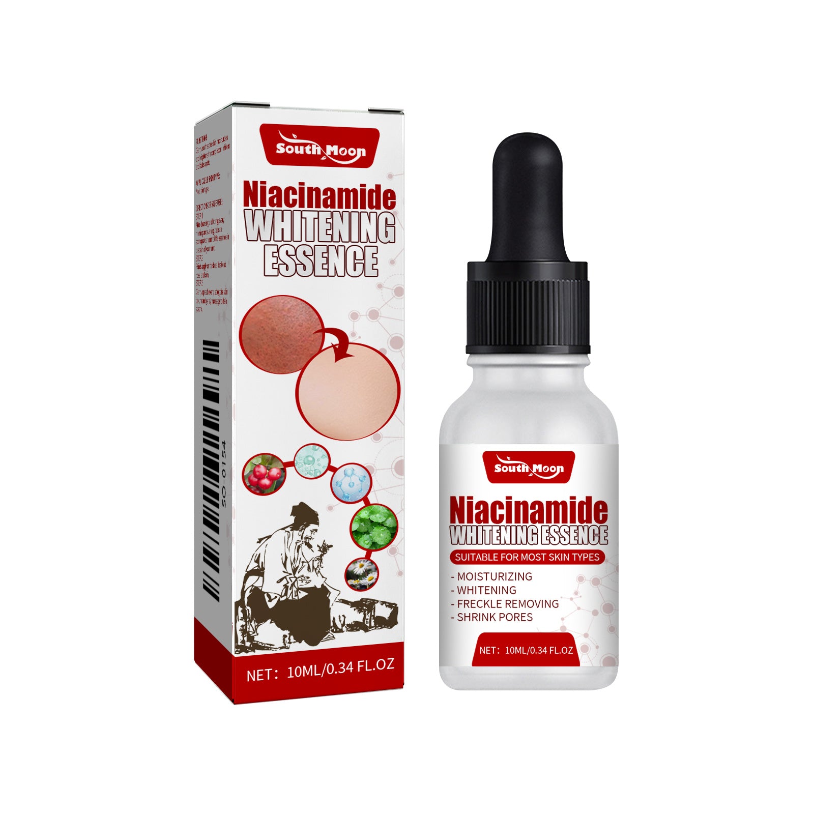 South Moon Nicotinamide Skin Care Essence Facial Skin Hydrating And Firming Skin Care Essence 10ml 盒 22g 3.1*0.9*0.9inch 5 44e14300-e2d5-4f8b-b709-57ccddbd003e null