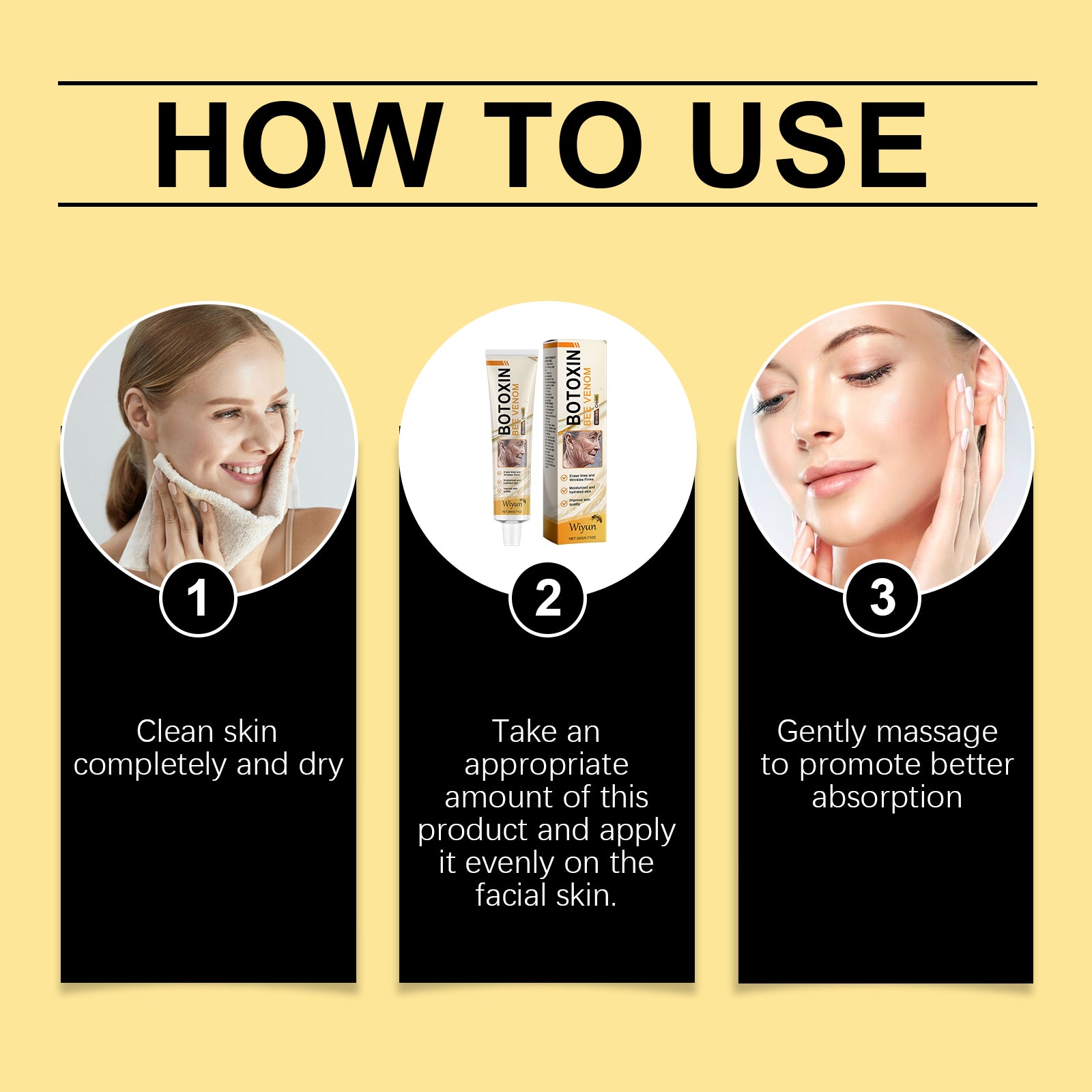 Wiyun Bee Venom Skin Care Cream, Gentle Nourishing Care Facial Skin Moisturizing Hydrating Tender Skin Care Cream 5 45cb5263-3eb9-438a-b495-a086eec3f8bf null