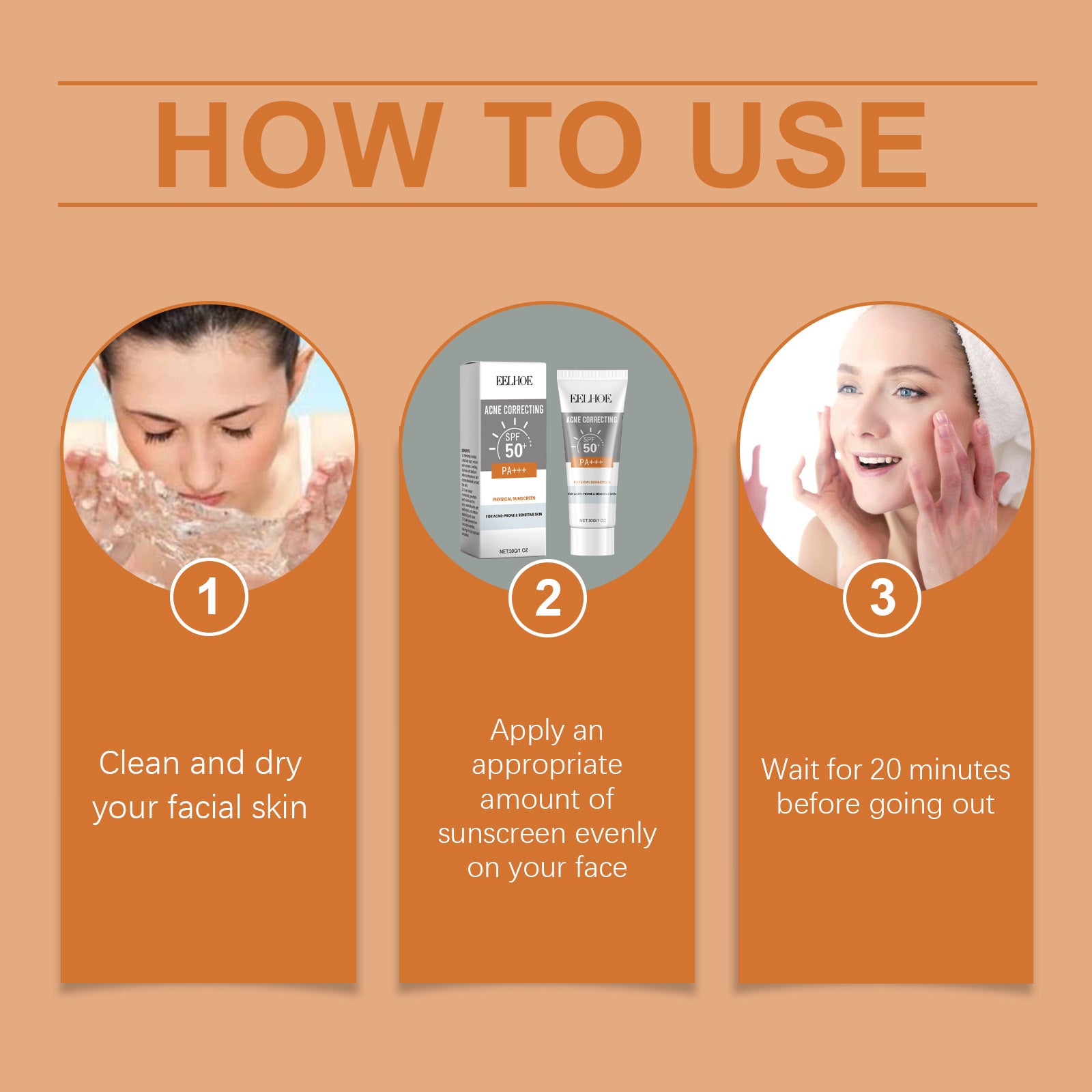 EELHOE Physical Sunscreen, Hydrating Sunblock Facial Skin Care Moisturizing And Nourishing Sunscreen 5 48bf04f7-0fa4-4994-88a0-f98893d14b10 null
