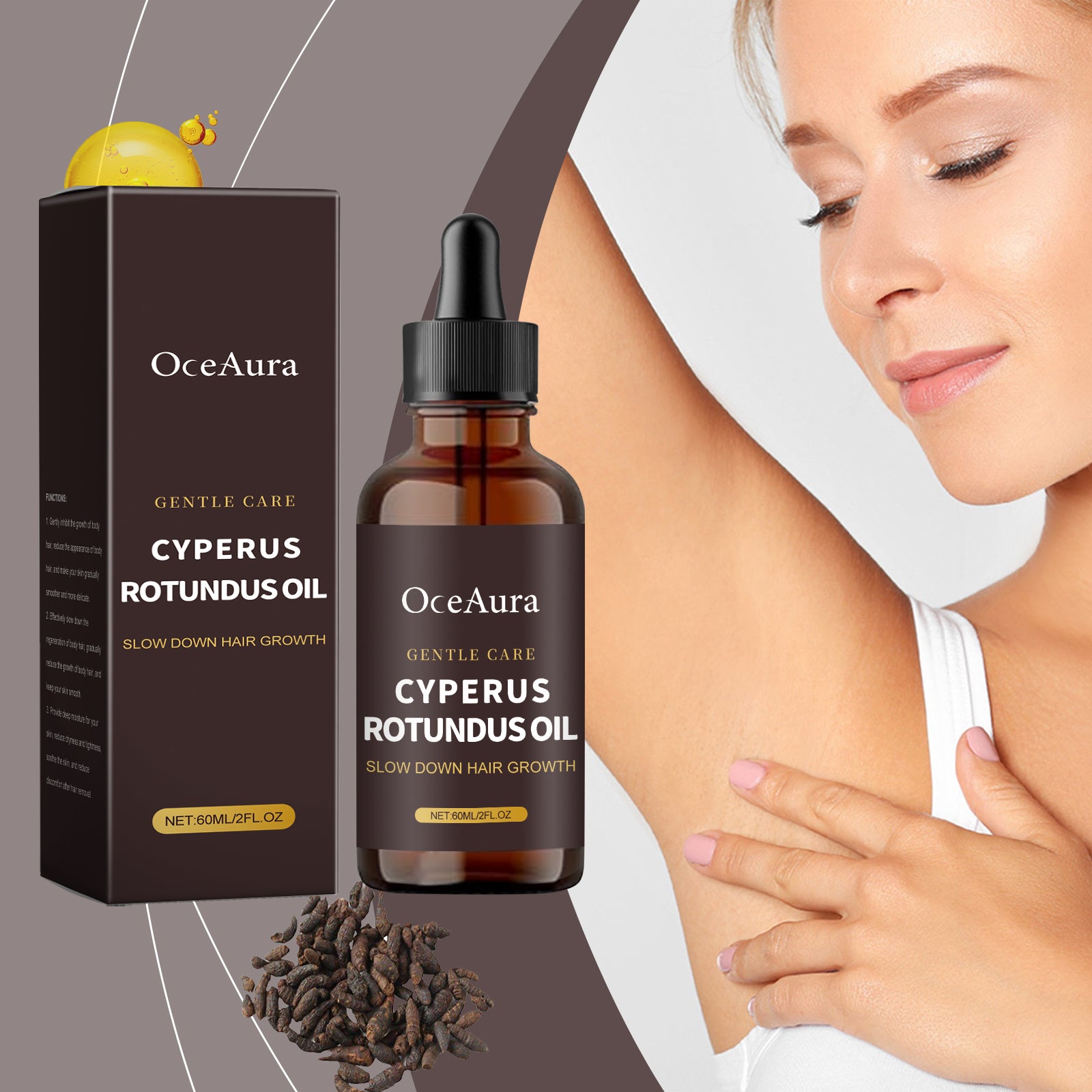 OceAura Fragrant Aconite Treatment Oil, Gently Nourishes Smooth Body Skin Cleansing Hair Removal Treatment Oil 5 59a62894-e759-4018-a844-e7f54e6d81a8 null