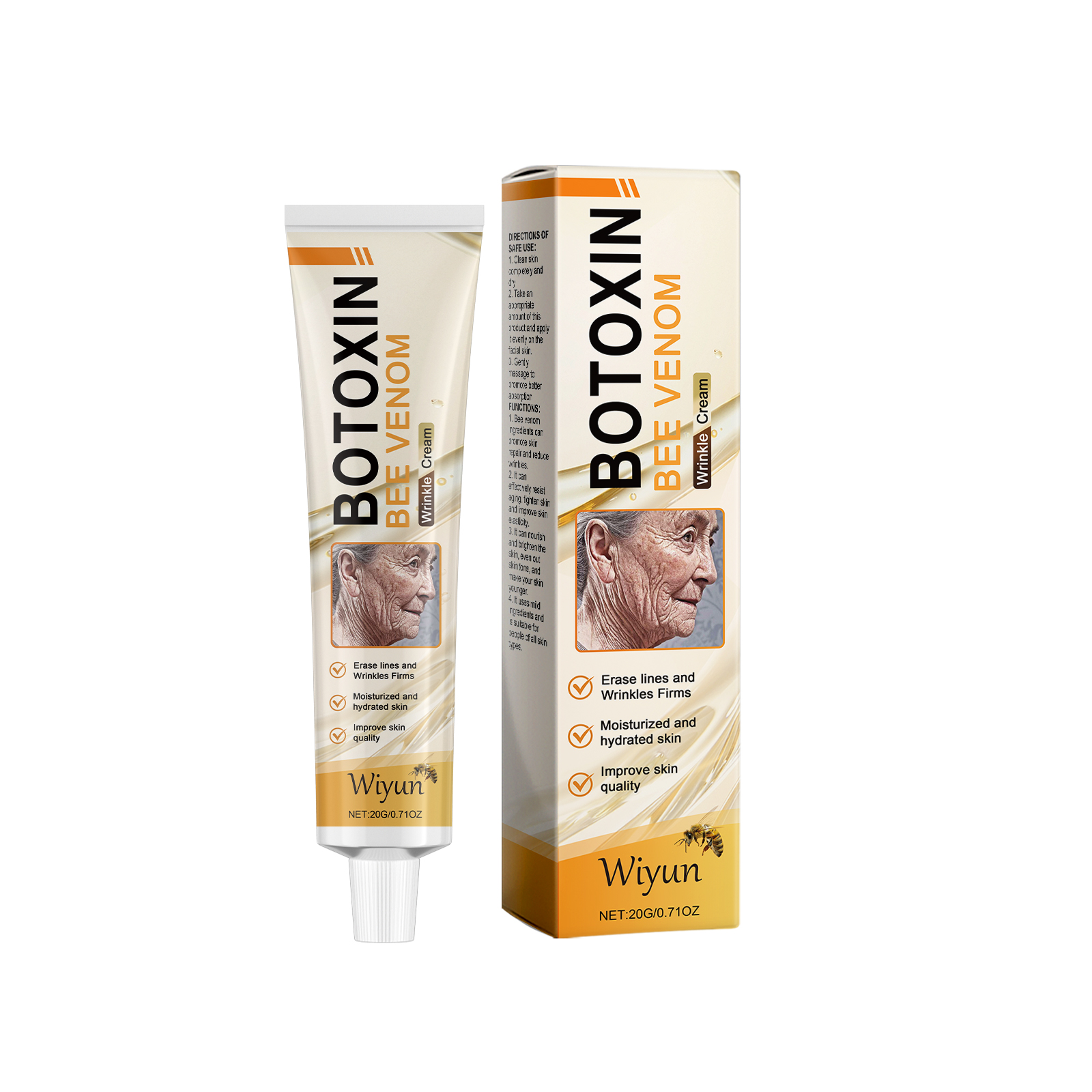 Wiyun Bee Venom Skin Care Cream, Gentle Nourishing Care Facial Skin Moisturizing Hydrating Tender Skin Care Cream 20g 28.8g 4.92*1.18*0.78inch 5 59f9d1ac-a27e-4573-96e7-40e910b2e413 null