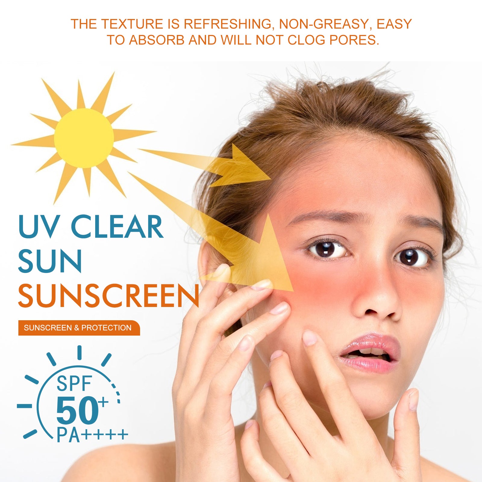 Hoygi UV Clear Sun Sunscreen, Summer Outdoor Anti-Exposure UV Moisturizes Skin Evenly Bright And Not Greasy 5 5b287942-fb6c-4622-a5a2-db3a8934b27d null