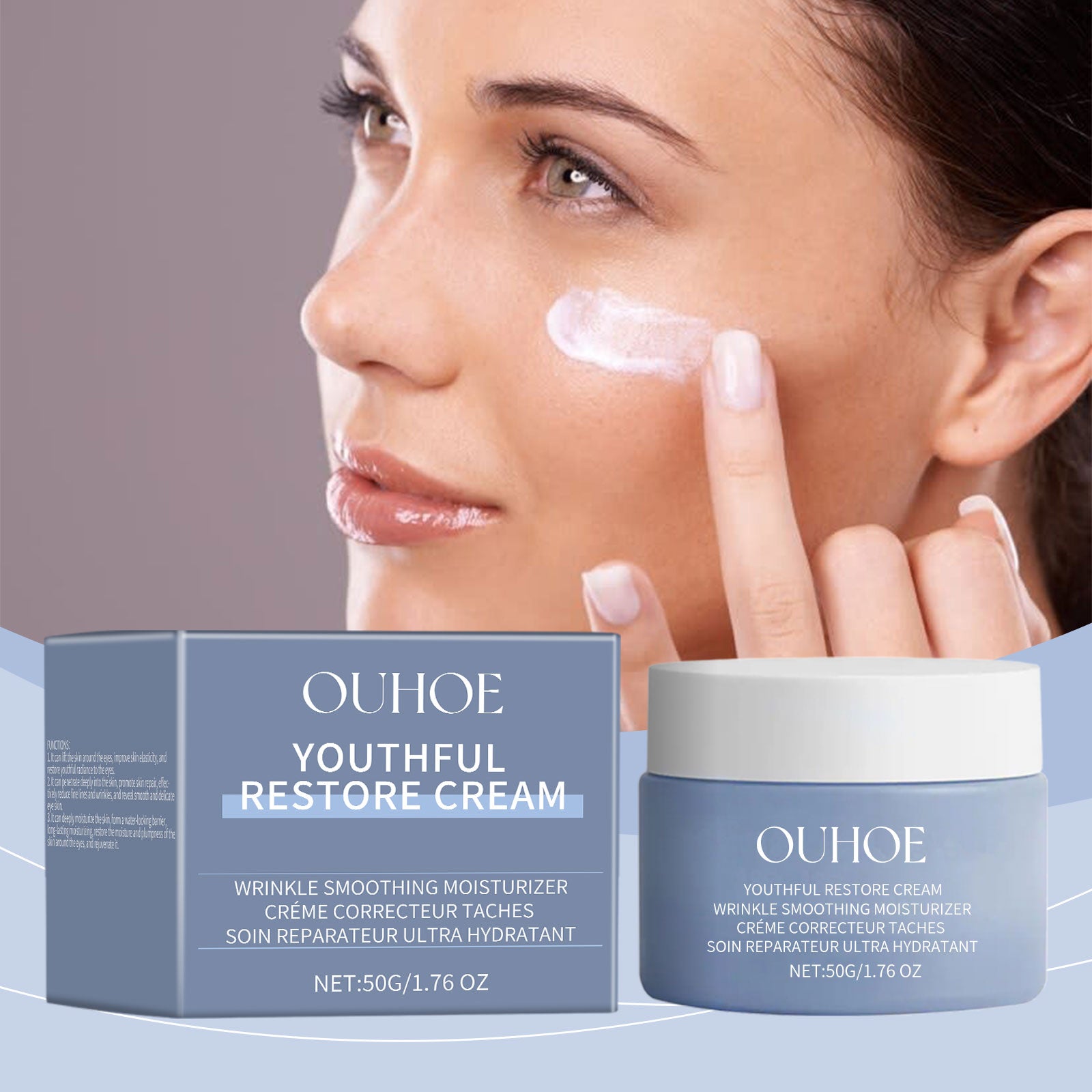 OUHOE Facial Moisturizer, Hydrating And Moisturizing Facial Skin Firming Hydrating And Brightening Repair Cream 5 5d10ee8d-e8e1-4938-8bcd-33d6bd51d430 null