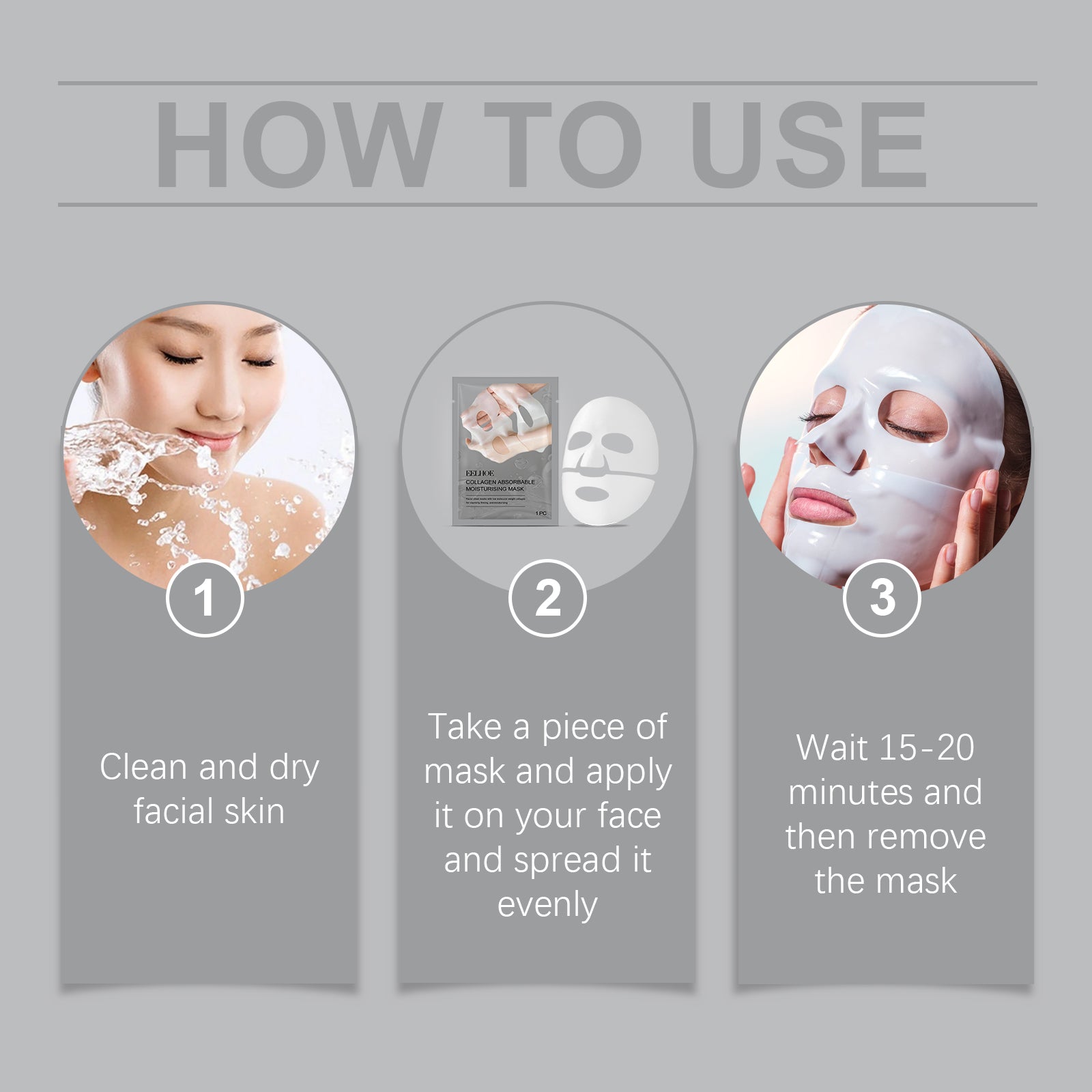 EELHOE Collagen Moisturizing Mask Pack Skin Moisturizing Moisturizing Moisturizing Skin Care Patch Care Nourishing Mask 5 6c5d8cf6-03de-44de-8dd5-44daa4091a2b null