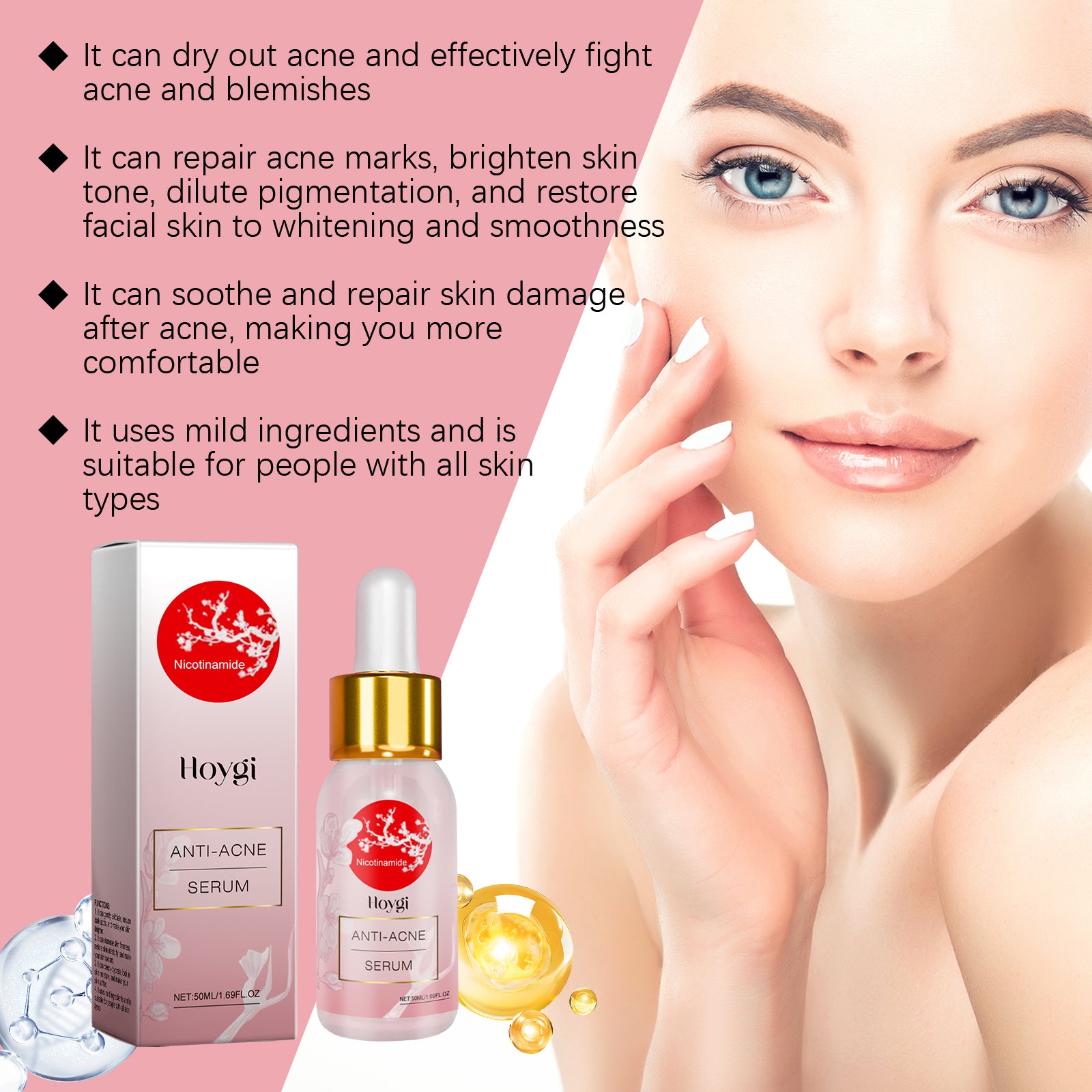 Hoygi Nicotinamide Anti-Acne Serum Mild Anti-Acne Serum Improve Acne Moisturizing Repair Serum 5 71a144a3-bb6f-41f3-bb40-0f0c5fcb3f33 null