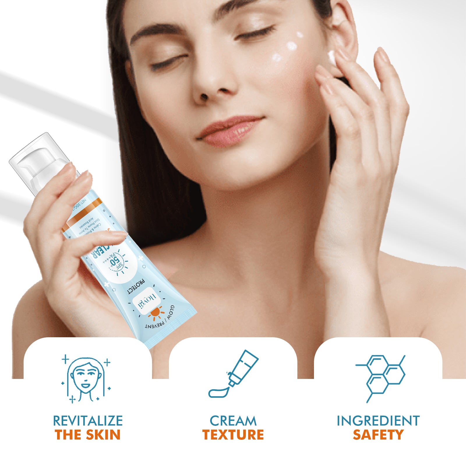Hoygi UV Clear Sun Sunscreen, Summer Outdoor Anti-Exposure UV Moisturizes Skin Evenly Bright And Not Greasy 5 79e404df-38c7-468b-abfc-27352965e9bb null