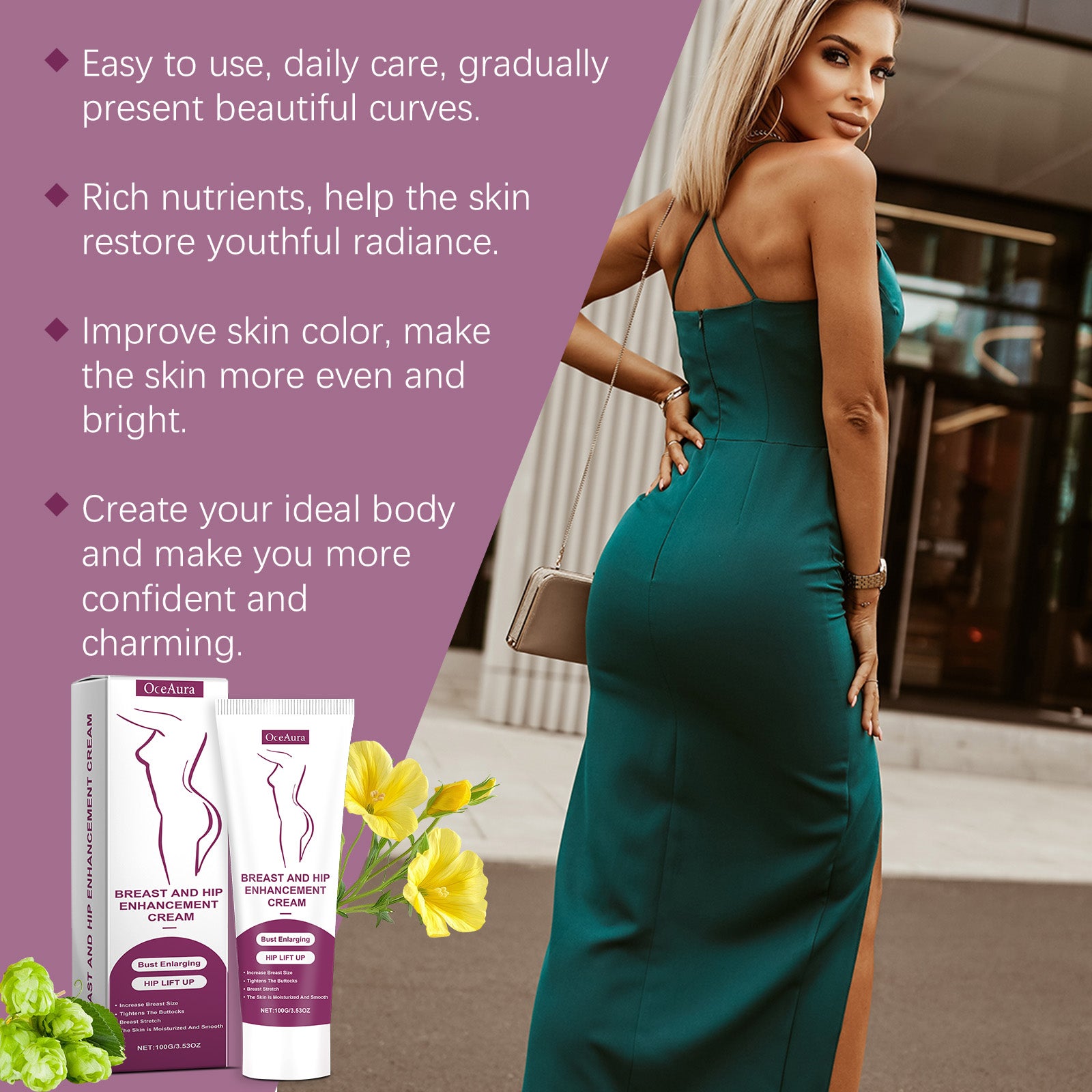 OceAura Buttock And Chest Care Cream Buttock And Chest Skin Moisturizing Care Elastic Moist And Smooth Skin Daily Body Care 5 7adc202c-1f69-41d2-a65f-14cd45c7b48c null