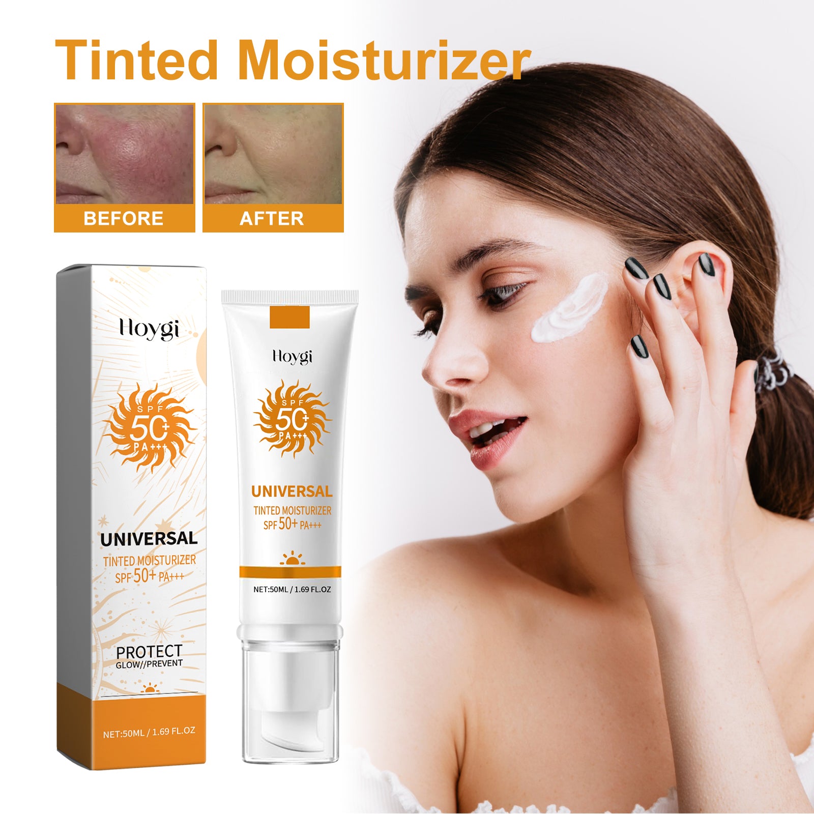 Hoygi Tinted Moisturizer, Outdoor UV Protection Brightening Skin Hydrating Protective Cream 5 7cdf54e0-fc79-4e87-aa3f-78f0589b6875 null