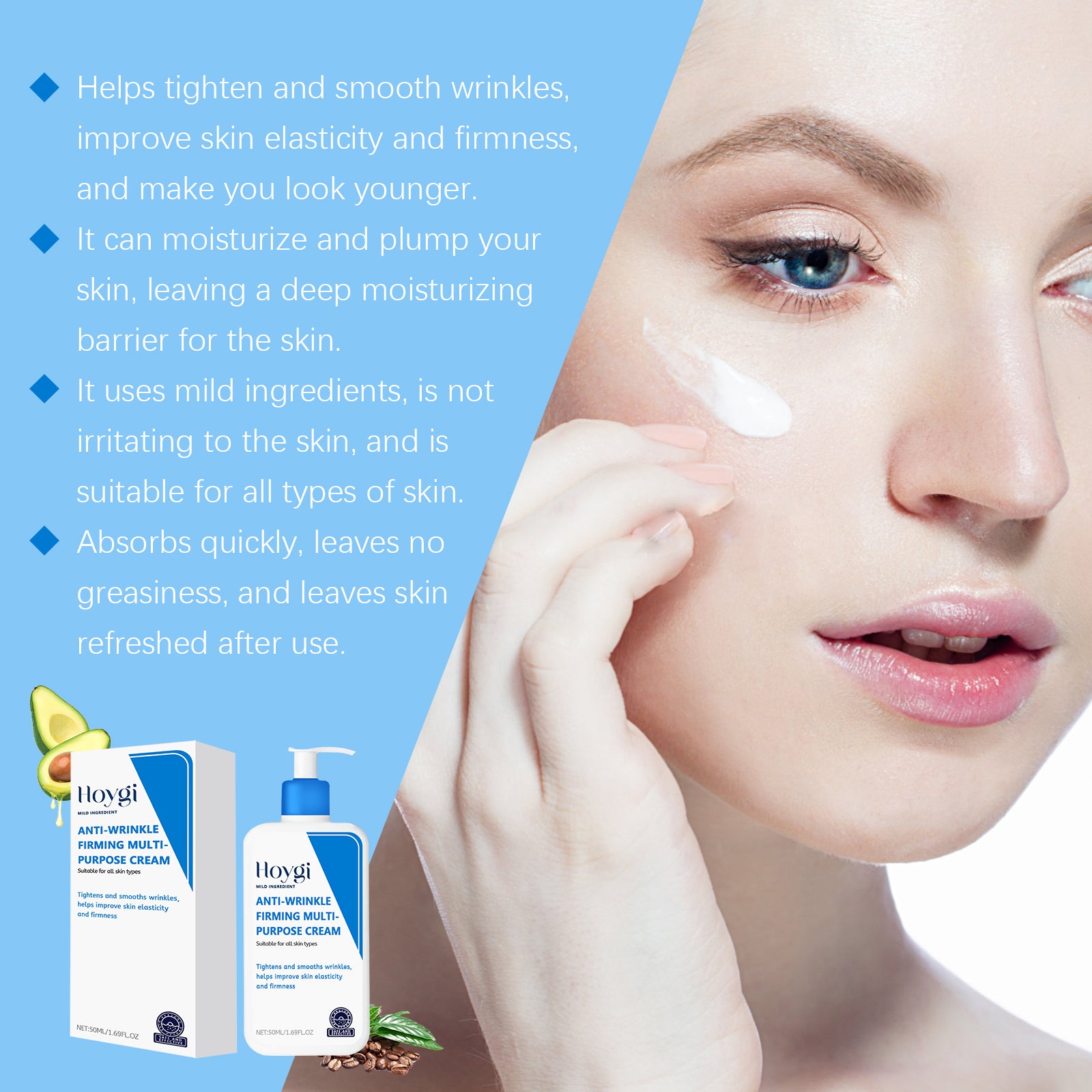 Hoygi Firming Moisturizing Moisturizer Moisturizes Facial Skin Soft And Improves Skin Elasticity Hydrating Cream 5 807f2c8b-48c8-4f3e-834e-f3d1aa0322bc null