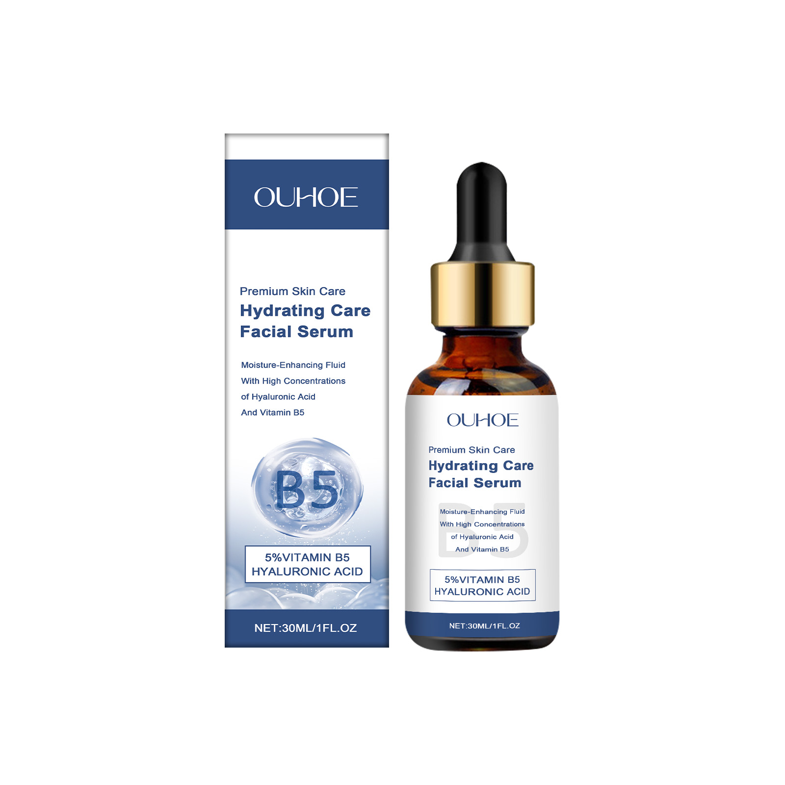 OUHOE B5 Facial Moisturizing Serum Moisturizes Facial Skin Daily Skin Care Serum 30ml 51.84g 1.18*1.18*4.33inch 5 8a156f39-76d5-496c-9a0e-692cd889b46f null