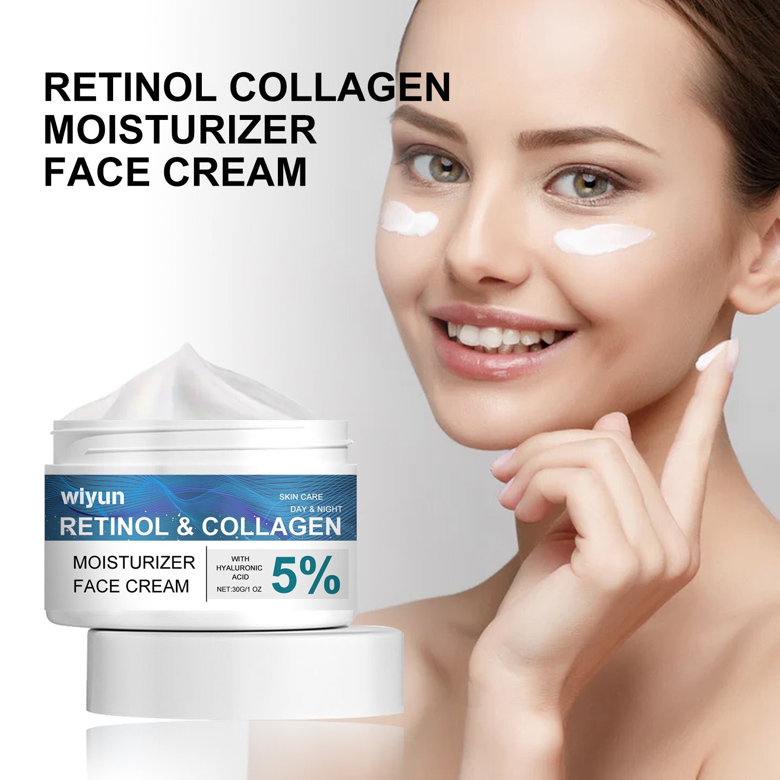 Wiyun Retinol Collagen Moisturizer Face Cream, Deep Moisturizing Long Lasting Hydrating Firming Moisturizing Whitening Skin Care Cream 5 91564316-151c-45dd-8082-f65b6eec05c7 null