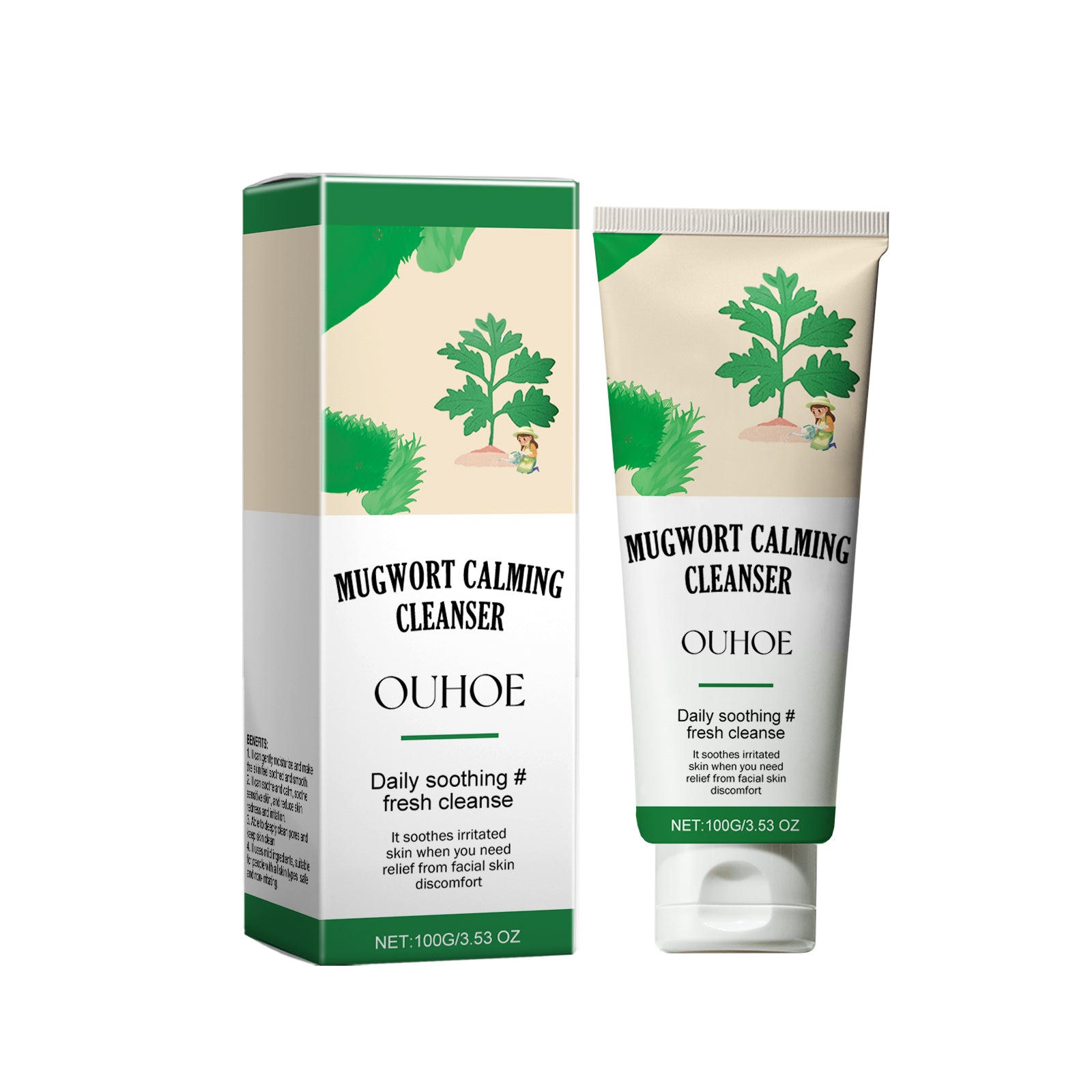 OUHOE Mugwort Calming Cleanser, Hydrating And Moisturizing Deep Clear Pores Balance Oil Moisturizing Cleanser 5 988cf15b-6920-44b9-a9b6-a97717d4ab17 null