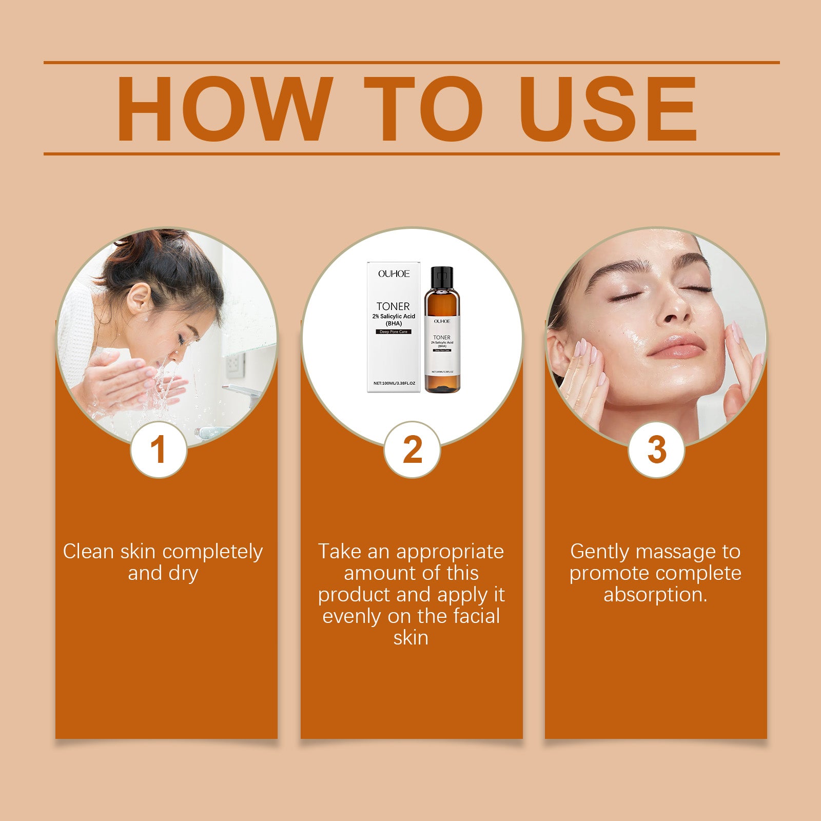 OUHOE Salicylic Acid Pore Care Toner Gently Moisturizes And Hydrates Skin Refreshing Toner 5 9bf3fdec-745f-4094-948a-f1db262e43e1 null