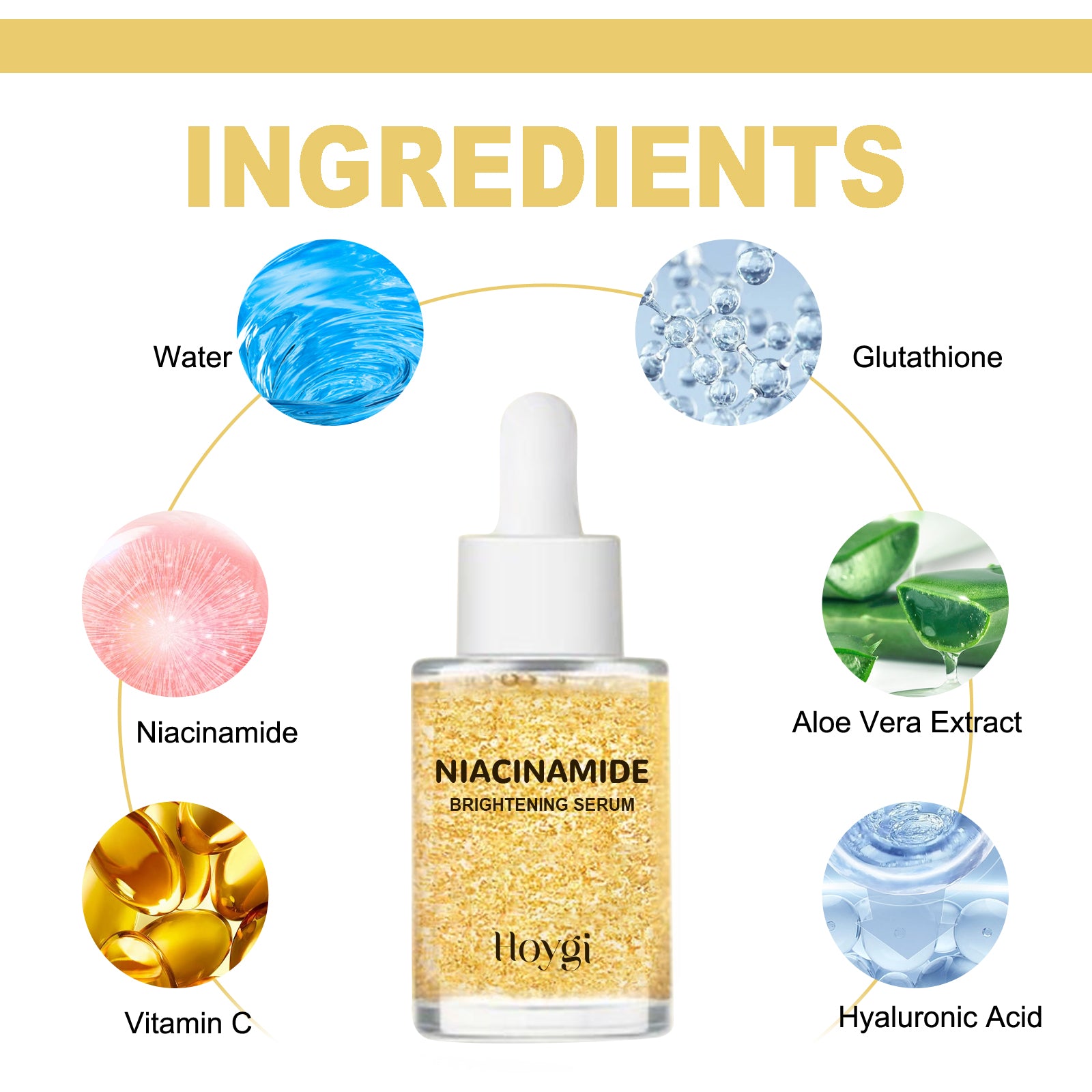 HOYGI Niacinamide Brightening Serum, Lightening Spots And Fine Lines Brightening Skin Hydrating Moisturizing Facial Treatment 5 9e685397-f010-41dc-9acf-26bfea313ff6 null