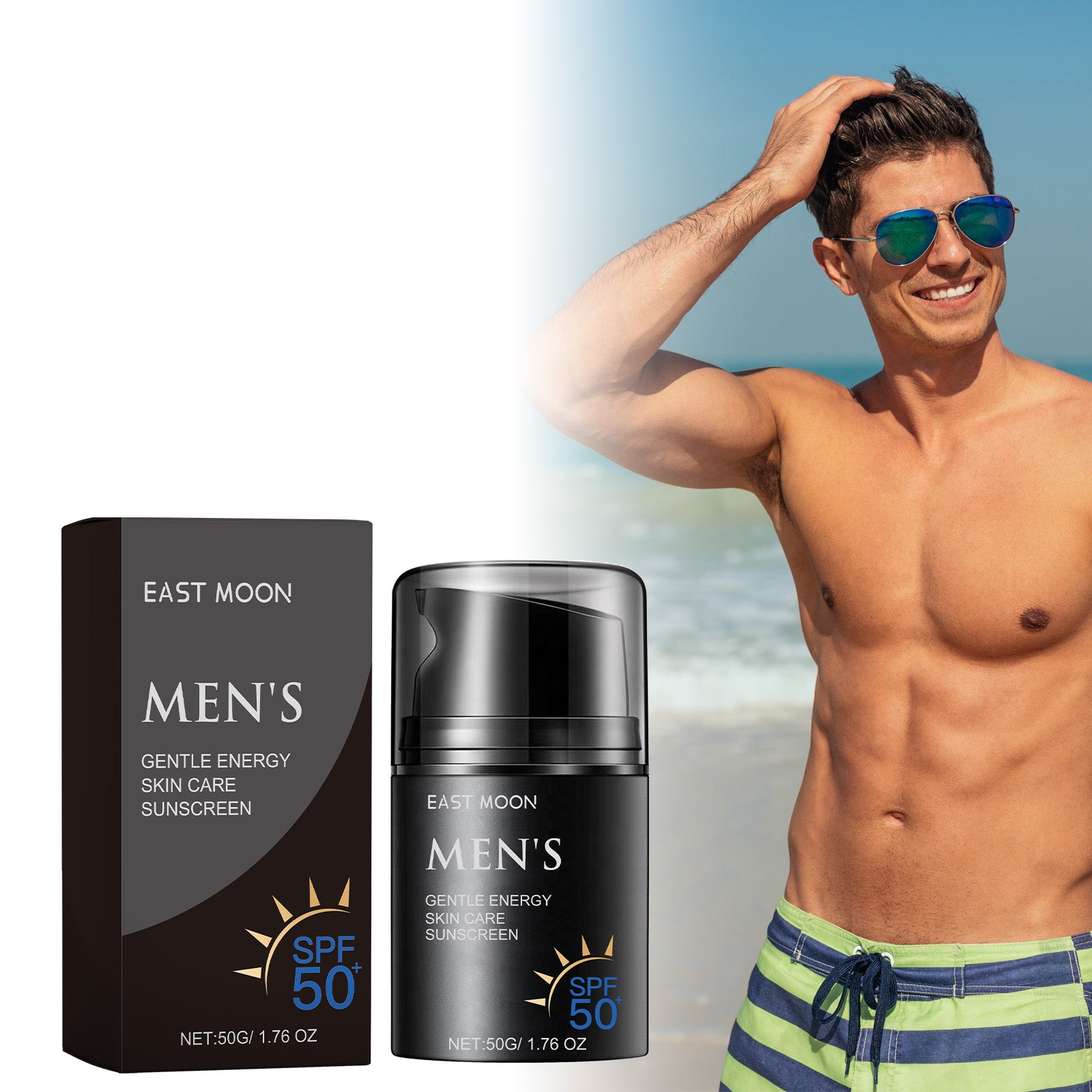East Moon Enhanced Sunscreen For Men, Summer Outdoor Uv Protection Moisturizing Mild Refreshing Protective Cream 5 aee3aa52-863b-41c7-a2ad-b8f02907eda2 null