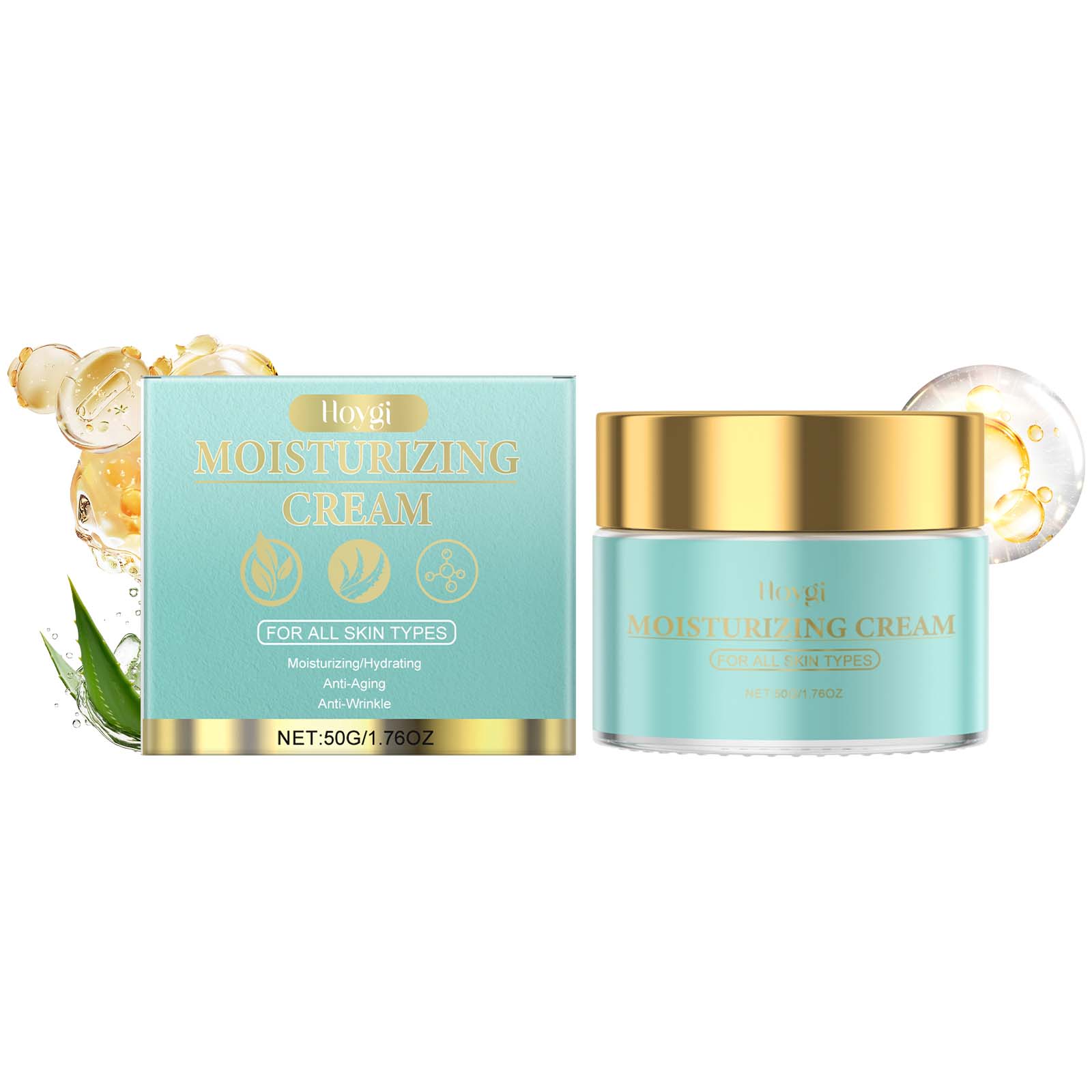 Hoygi Anti-Aging Facial Moisturizer, Hydrating Facial Skin Care Brightening And Moisturizing Skin Care Cream 50g 156.4g 2.44*2.44*1.93inch 5 bb5769eb-6919-43df-9679-821024193815 null