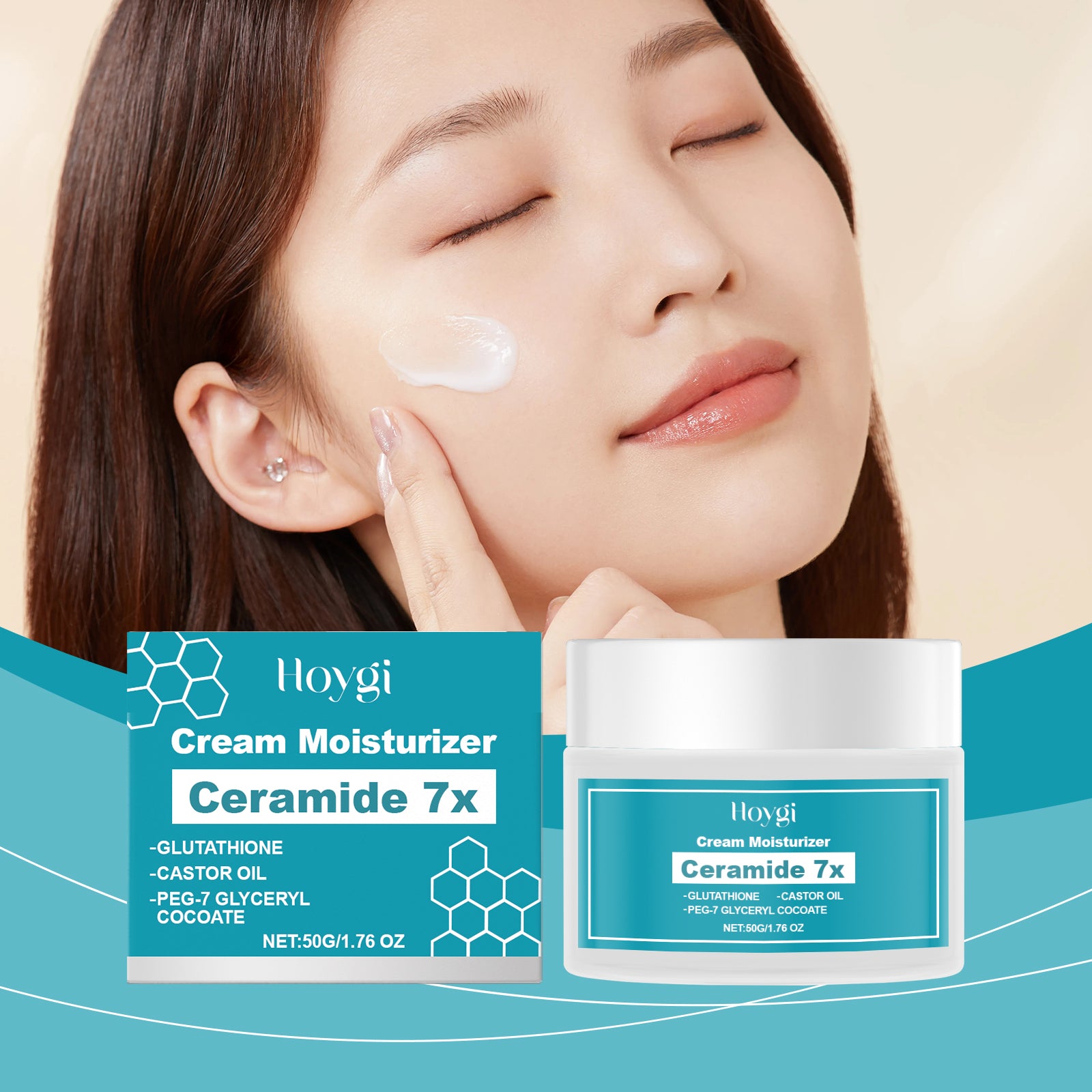 Hoygi Skin Moisturizer, Skin Gentle, Hydrating, Nourishing And Repairing Skin Elasticity Brightening Cream 5 c27c5164-b7ab-461f-a7a3-0a06f6e6bf8c null