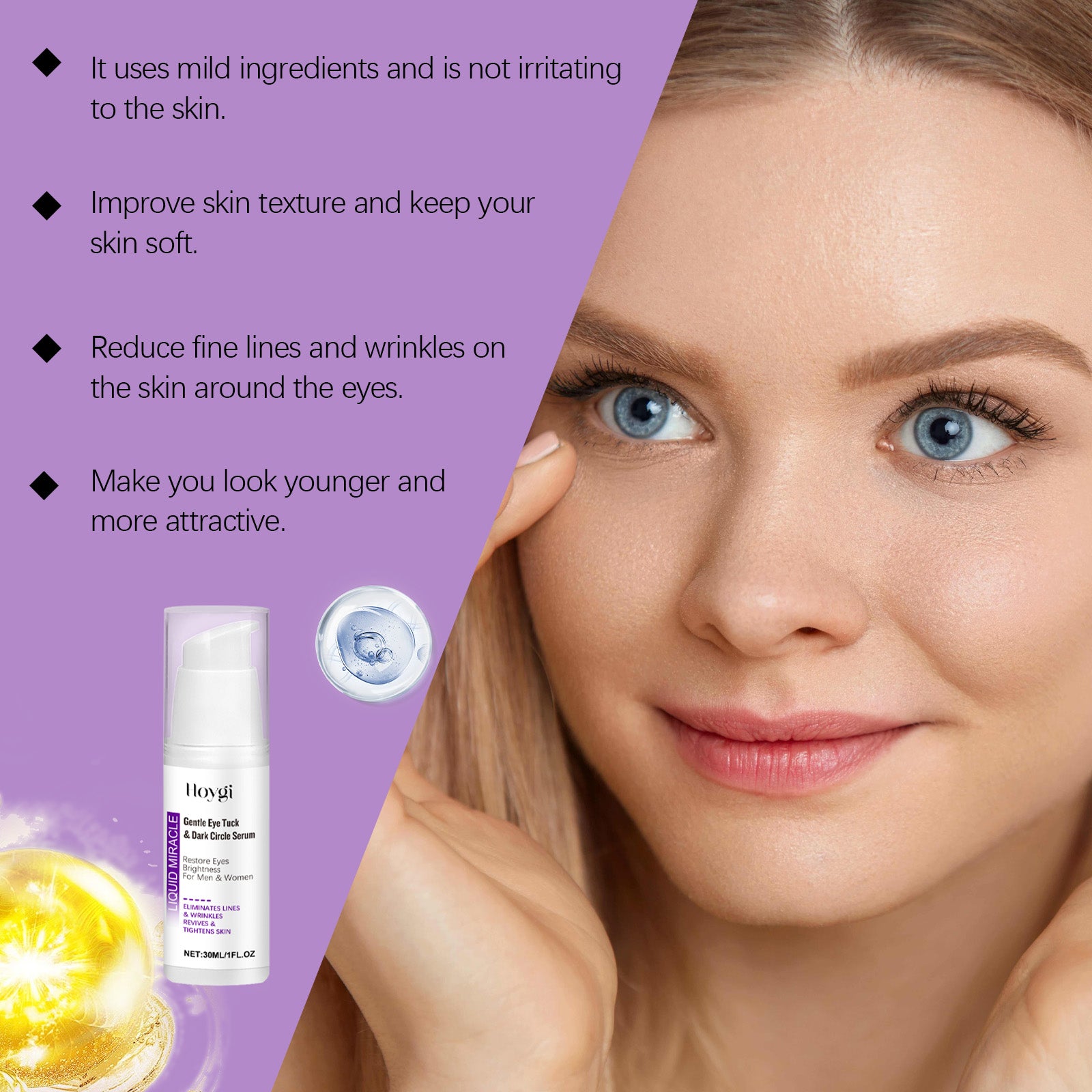 Hoygi Eye Serum Moisturizes Eye Skin Brightening, Hydrating And Moisturizing Daily Massage Treatment Serum 5 cc36993c-7afa-43e7-bc77-ed6c5f8b095e null