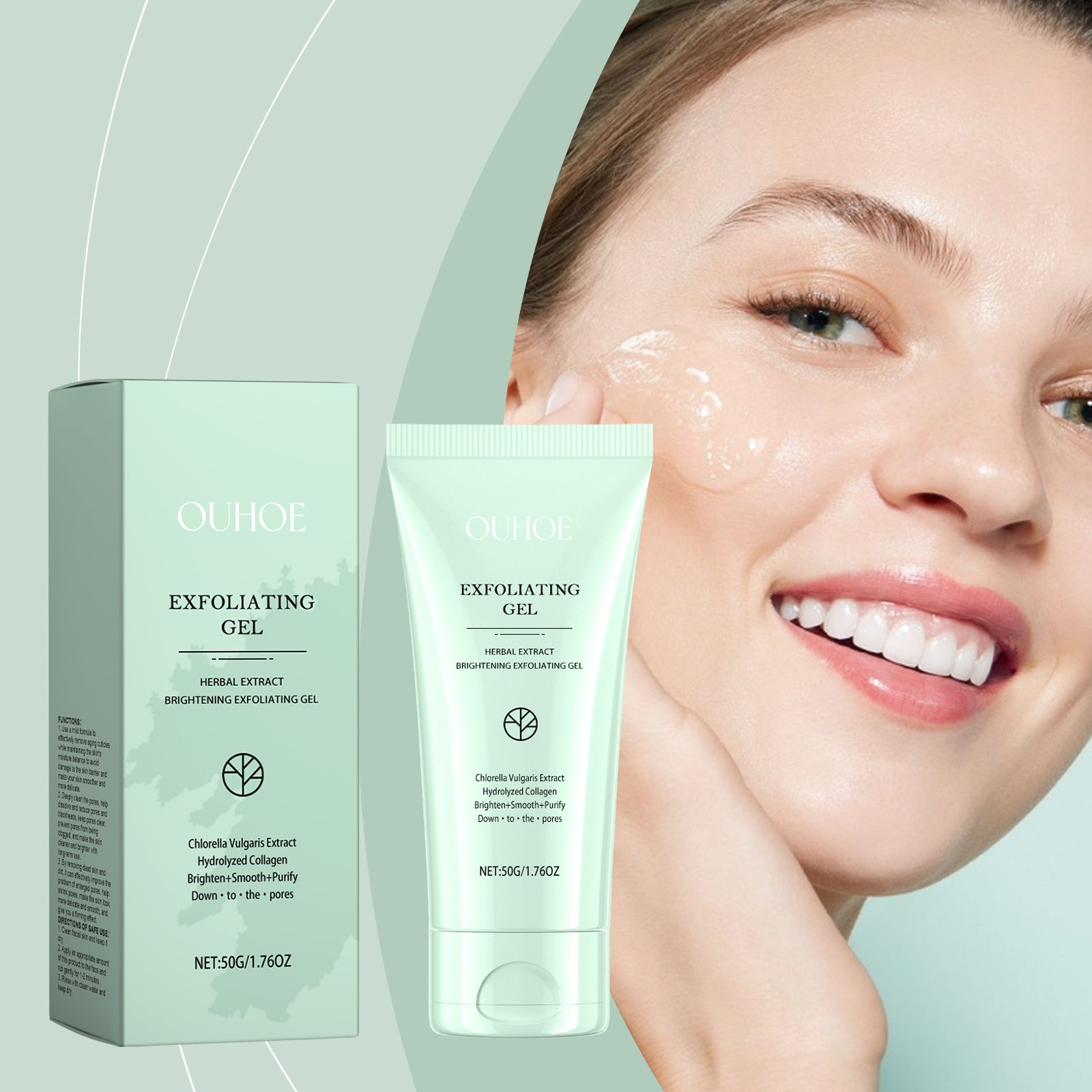 OUHOE Herbal Cleansing Gel For Gentle Skin Care, Cleansing, Hydrating And Pore Narrowing Facial Treatment 5 d312377b-a40e-47da-a617-34bb1fe1c03a null