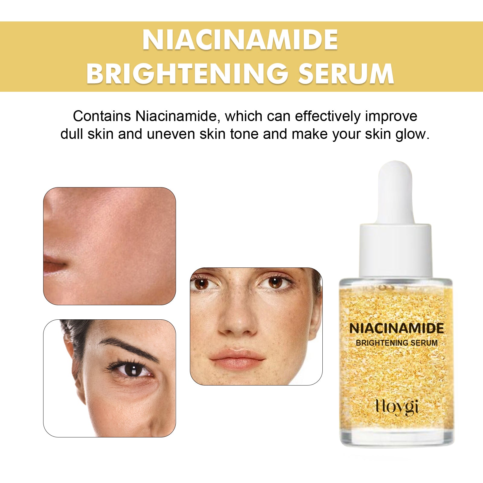HOYGI Niacinamide Brightening Serum, Lightening Spots And Fine Lines Brightening Skin Hydrating Moisturizing Facial Treatment 5 d8ab63f6-8207-49e3-a9e2-cbdde59f8e25 null