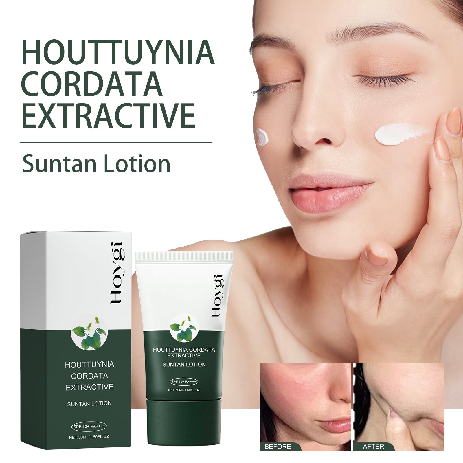 Hoygi Houttuynia Cordata Extractive, Summer Anti-UV Brightening Skin Anti-Dryness Refreshing Breathable Moisturizer 5 df8ad90b-1c24-42f2-9467-0d5f6134247d null
