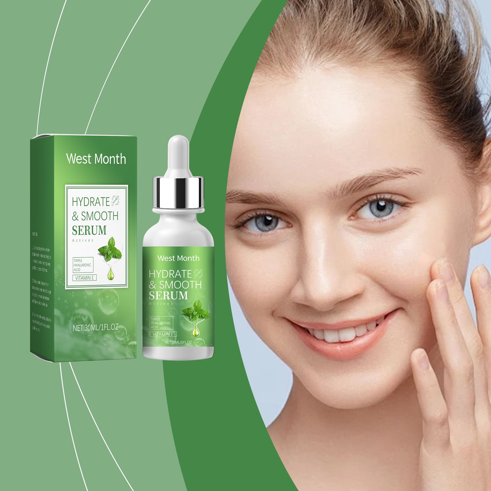West&Month Hydrating Serum With Hyaluronic Acid, Facial Skin Hydrating, Brightening And Firming Serum 5 e4c200d1-2085-4ecf-9502-02546b2daa6d null