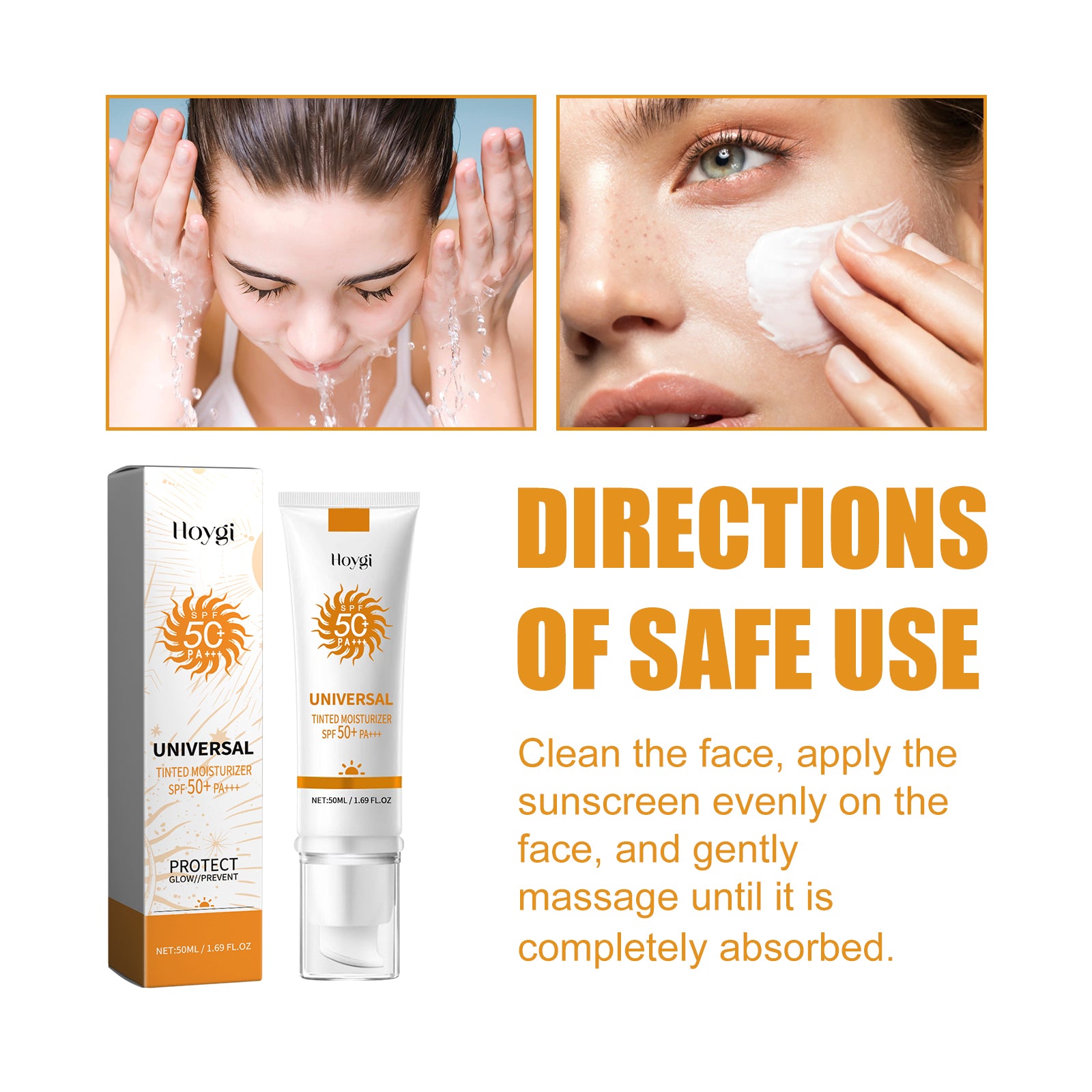Hoygi Tinted Moisturizer, Outdoor UV Protection Brightening Skin Hydrating Protective Cream 5 e6d345b5-6611-4c4f-8234-1ca1d06b36c3 null