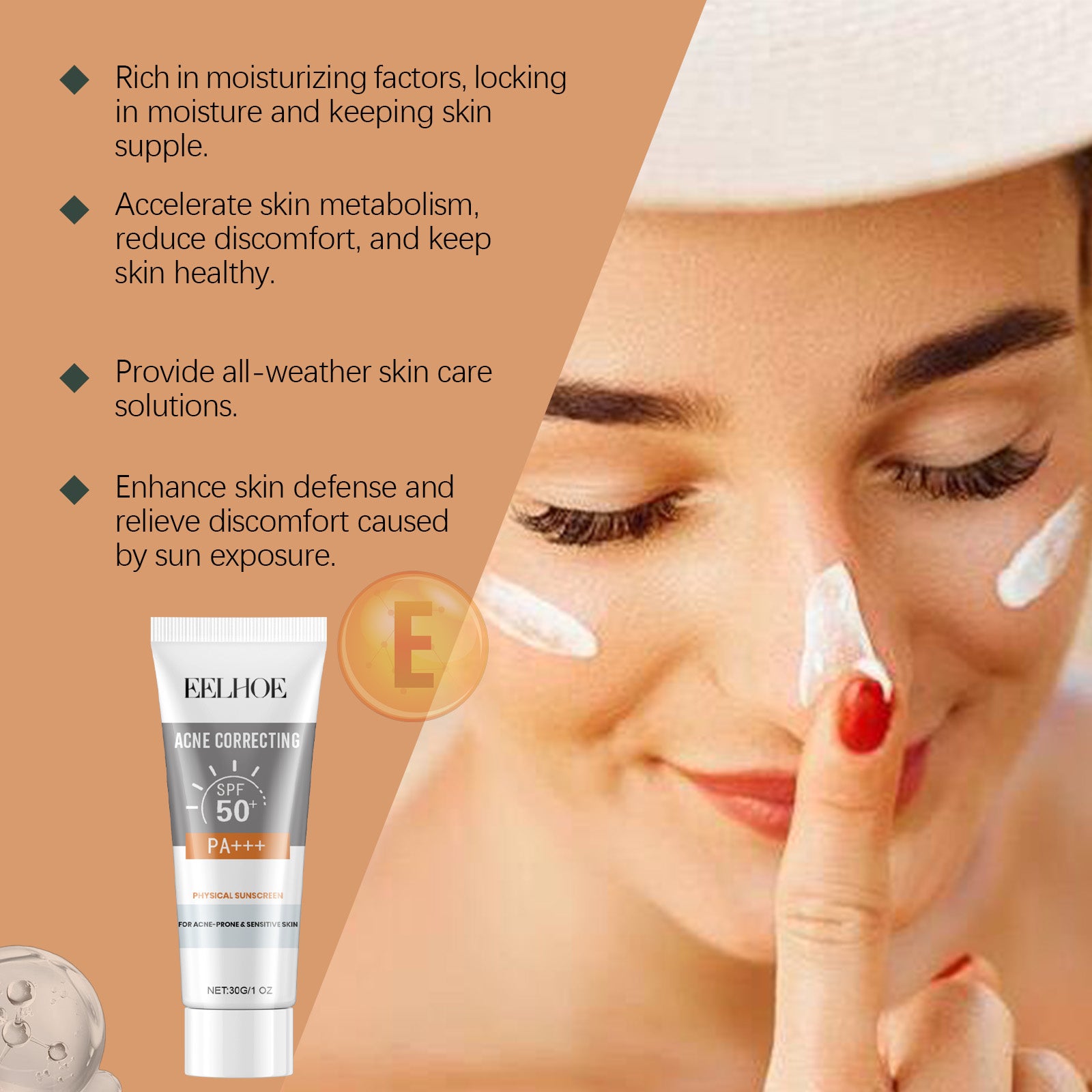 EELHOE Physical Sunscreen, Hydrating Sunblock Facial Skin Care Moisturizing And Nourishing Sunscreen 5 e97c2a0c-f2f1-4a08-95dc-0099f63d772d null