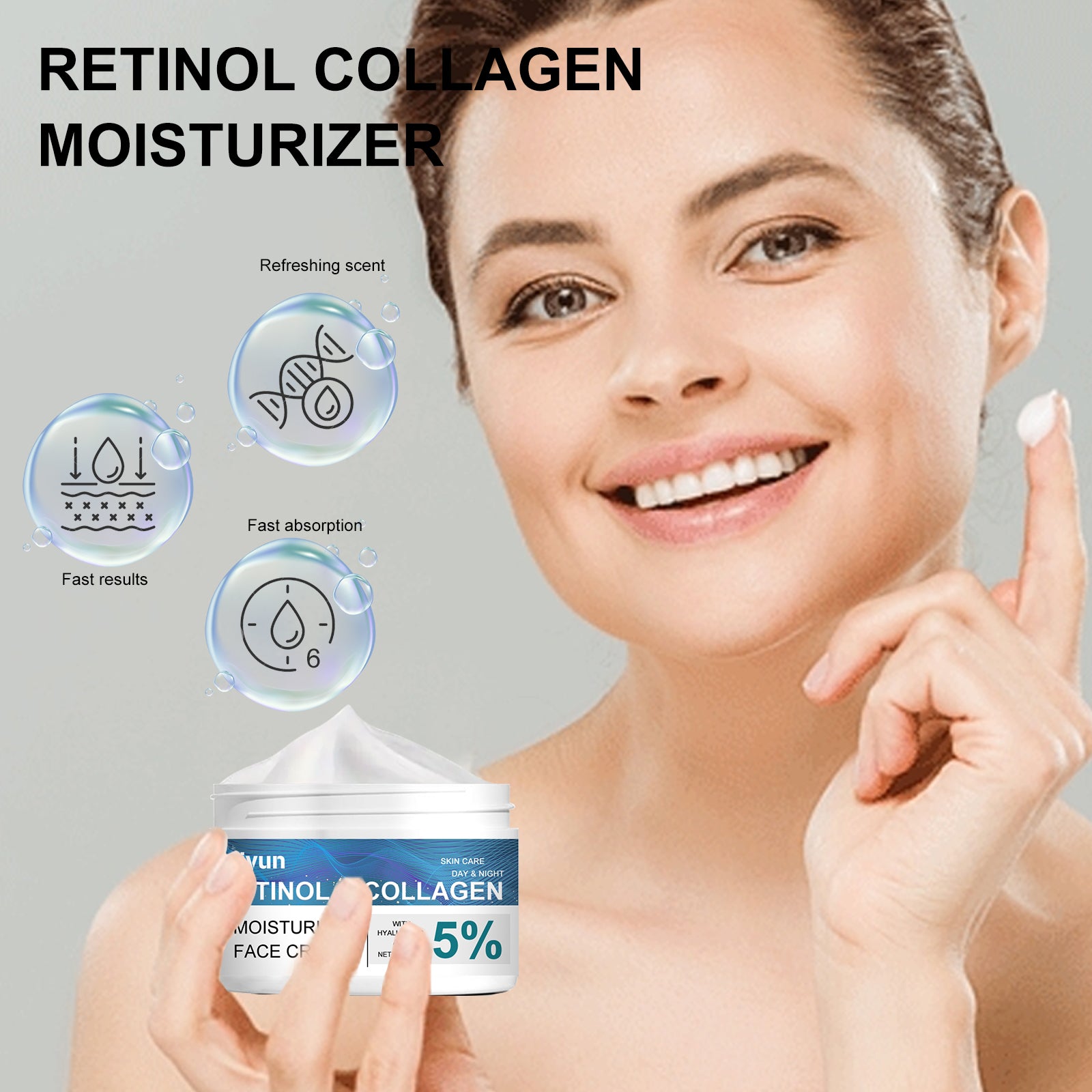 Wiyun Retinol Collagen Moisturizer Face Cream, Deep Moisturizing Long Lasting Hydrating Firming Moisturizing Whitening Skin Care Cream 5 f0e50d74-e81b-43b9-afd5-2d15fac6f2aa null