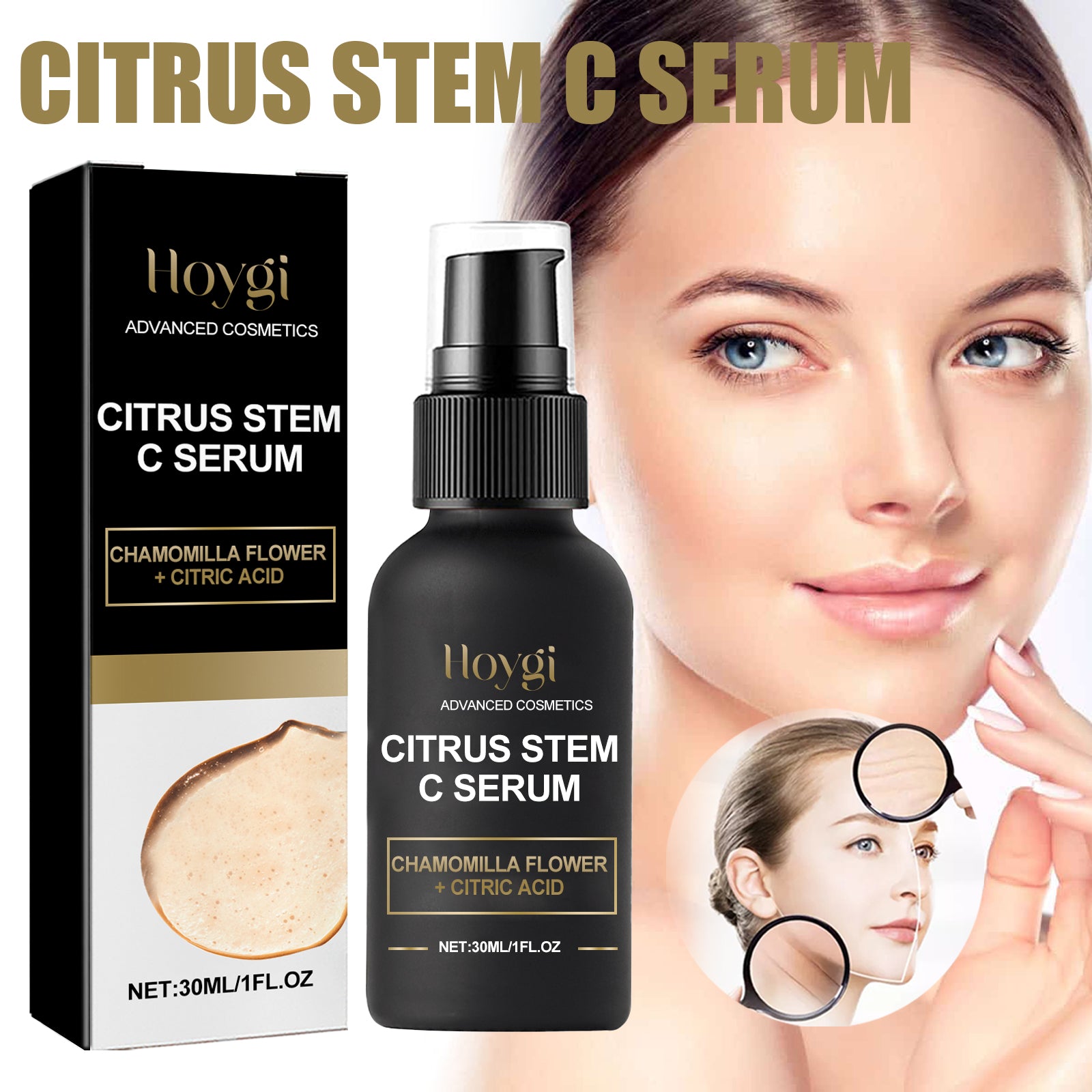 Hoygi Citrus Stem C Serum, Reduce Wrinkles Improve Skin Elasticity Firming And Lifting Anti-Aging Serum 5 f18ce65d-d5c7-4c41-8aec-ac74a678271f null